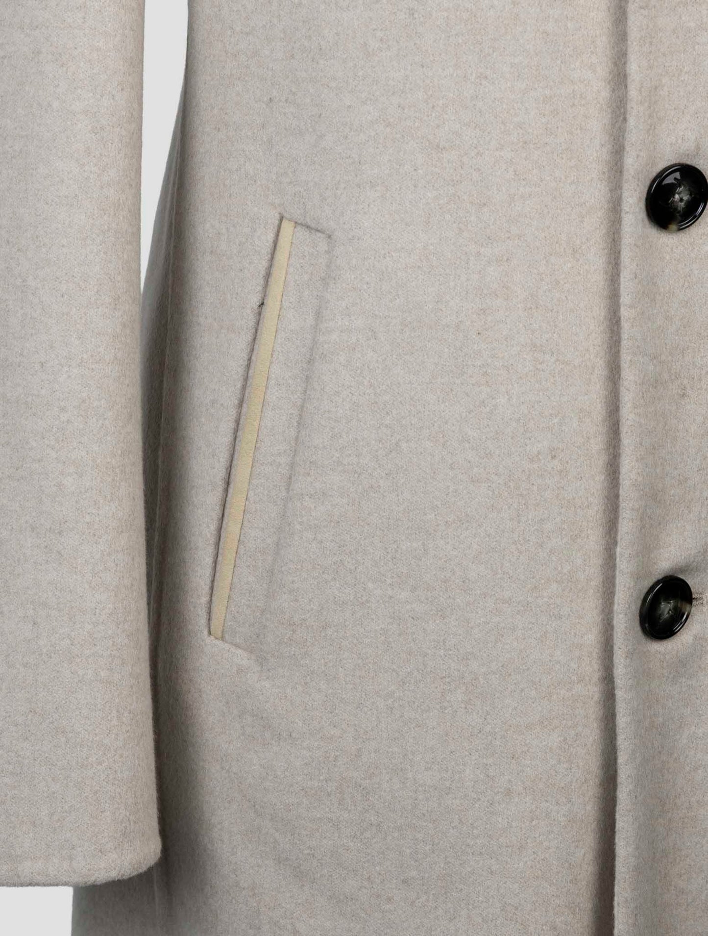 Kiton Beige Cashmere Silk Overcoat