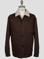 Kiton Brown Cotton Ea Coat