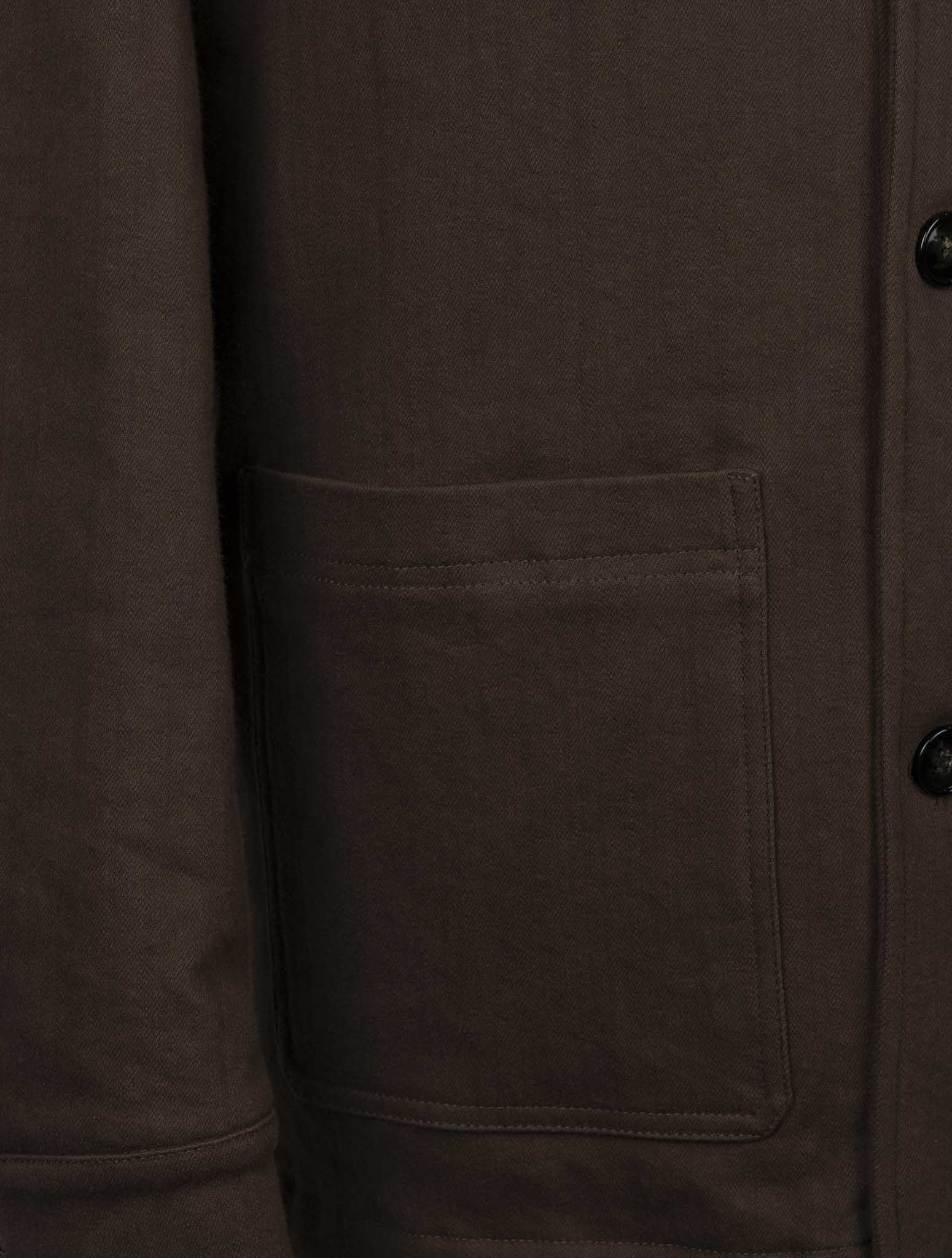 Kiton Brown Cotton Ea Coat