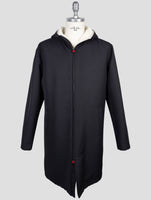 Kiton Blue Wool Pa Overcoat