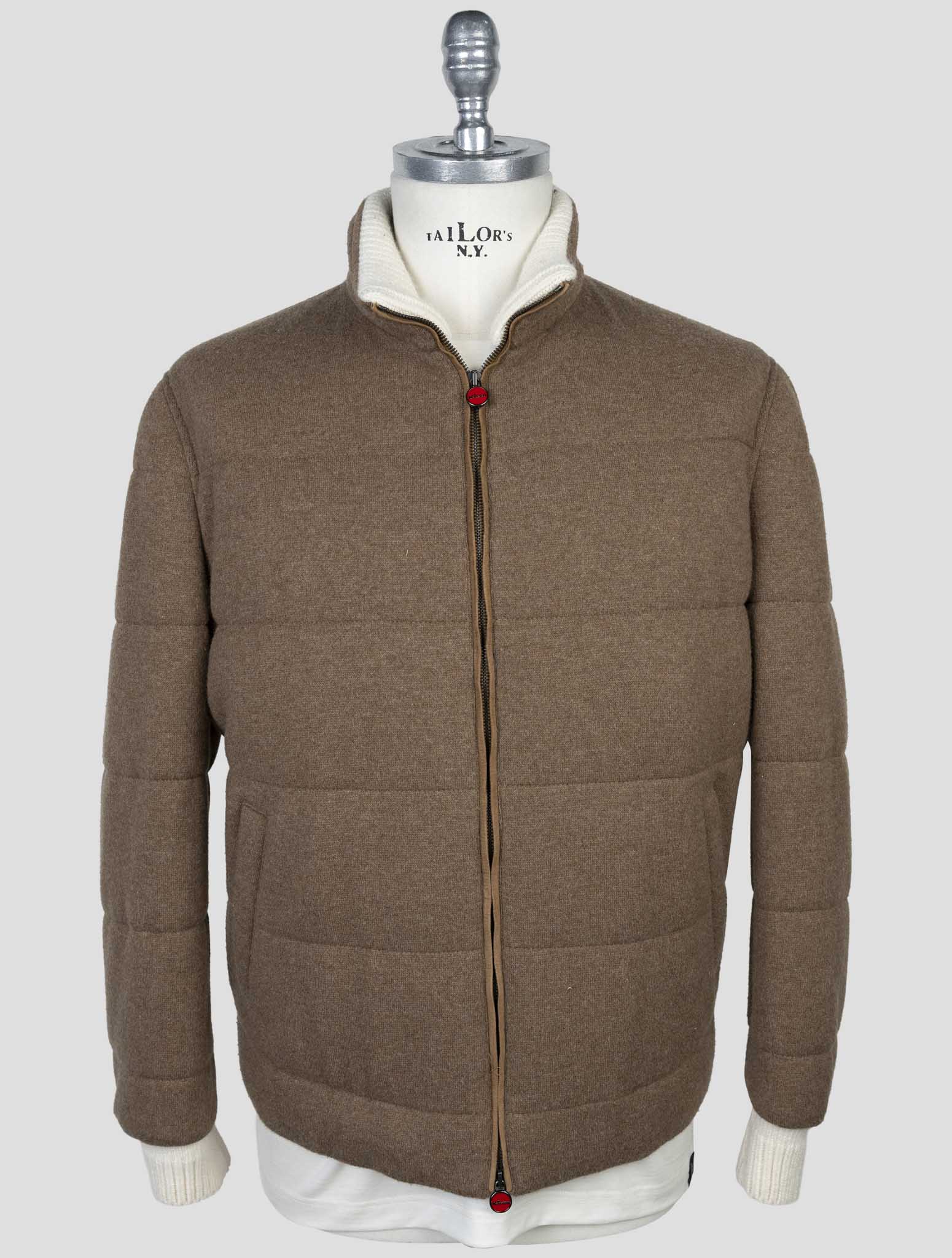 Kiton Brown Wool Cashmere Pa Coat