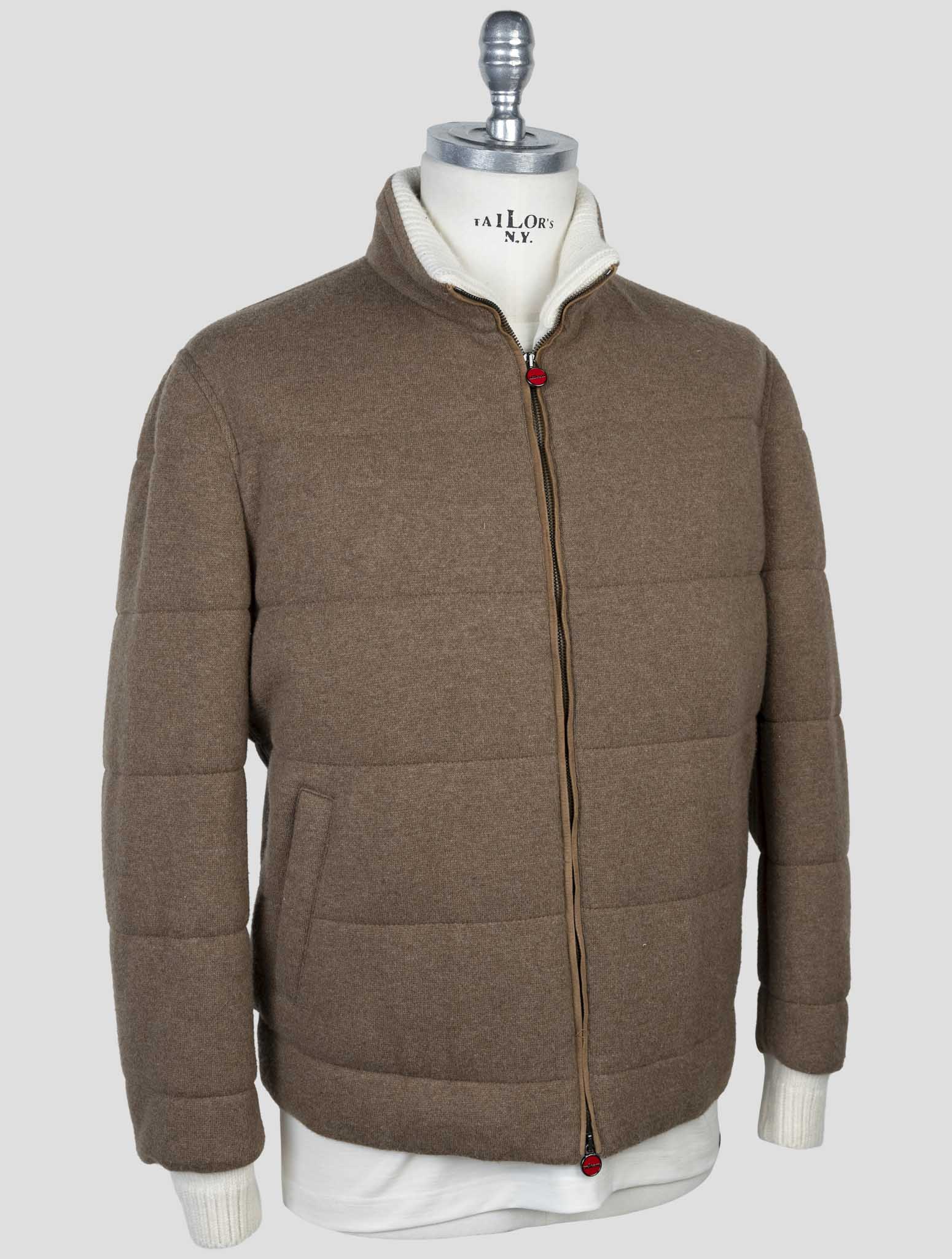 Kiton Brown Wool Cashmere Pa Coat