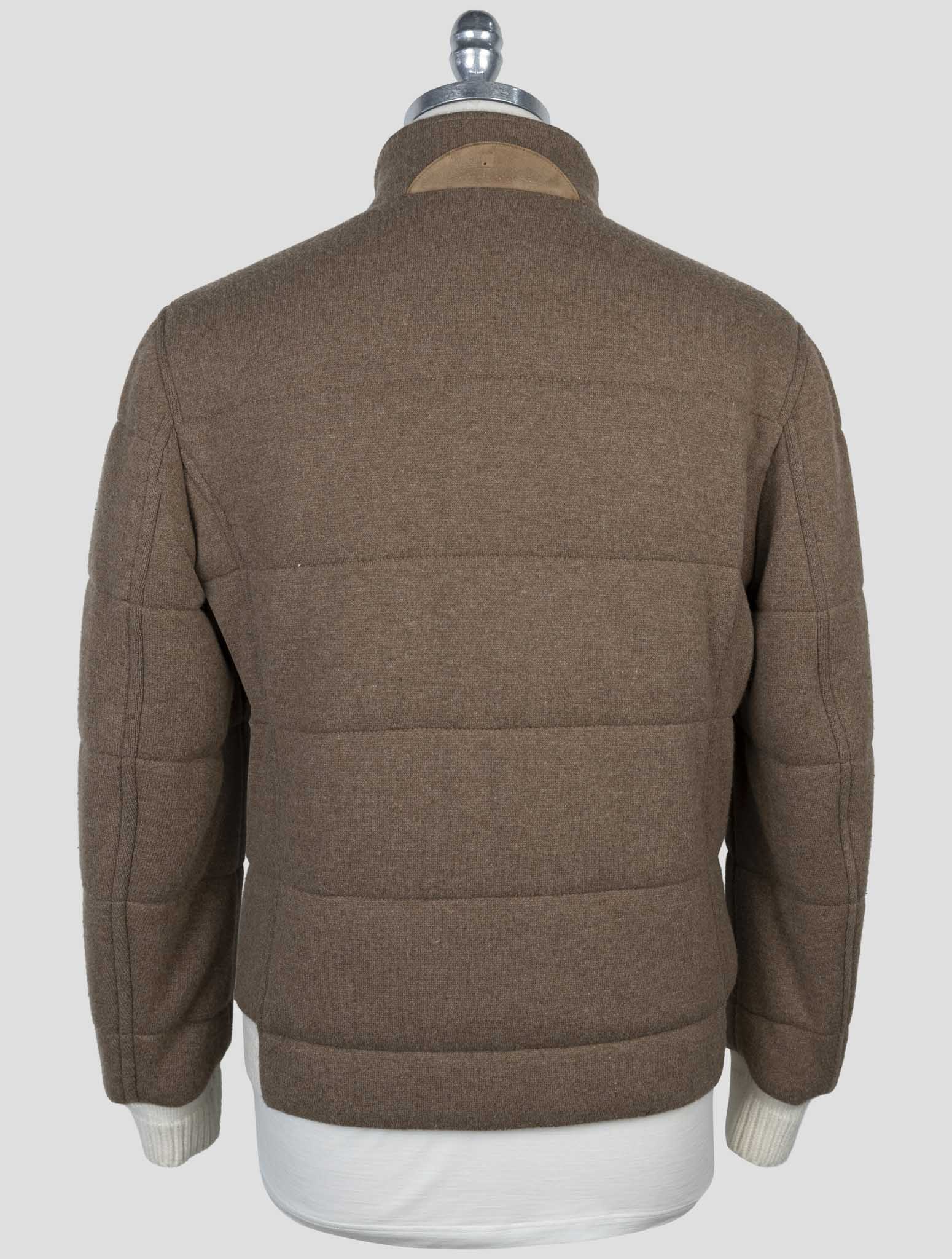 Kiton Brown Wool Cashmere Pa Coat