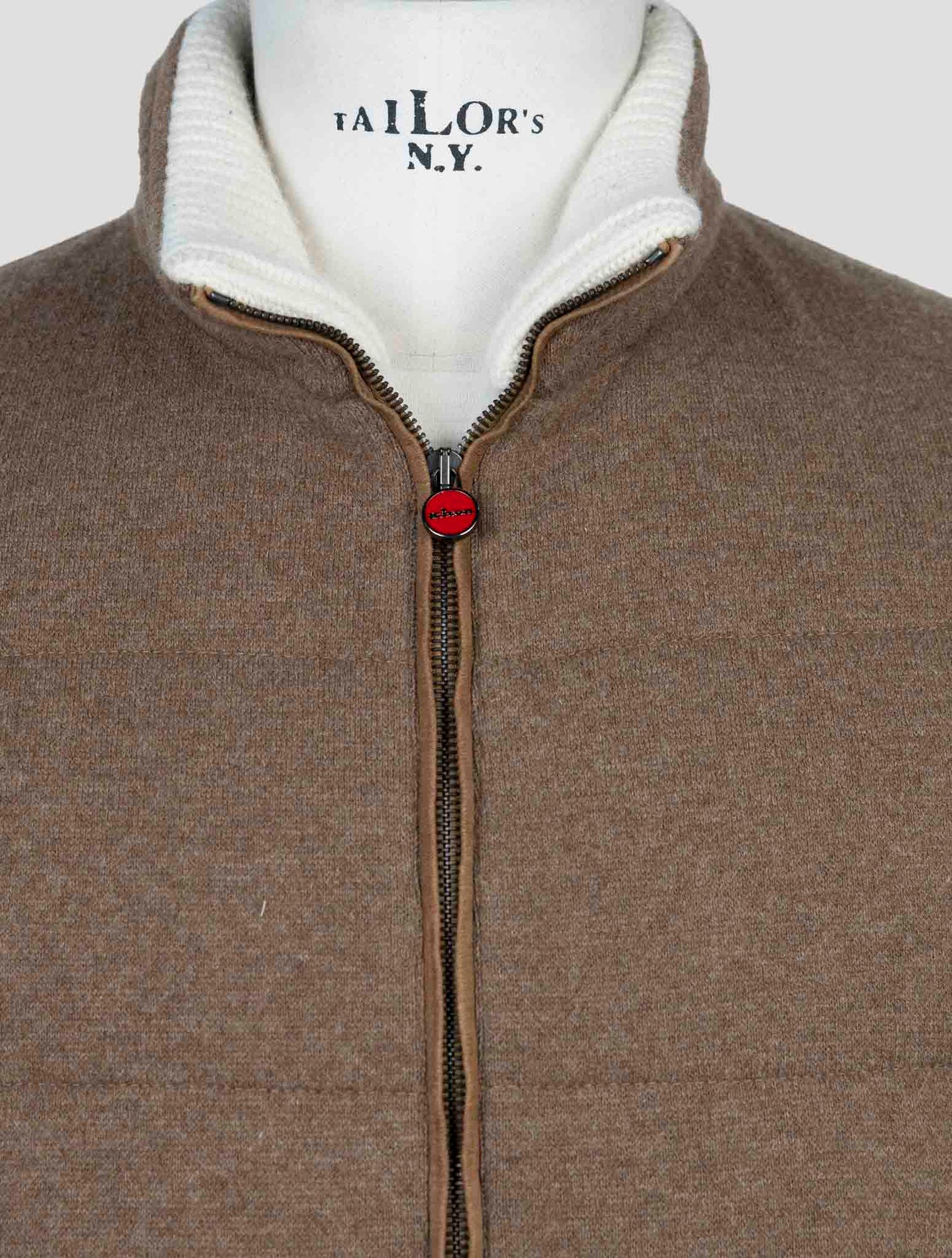 Kiton Brown Wool Cashmere Pa Coat