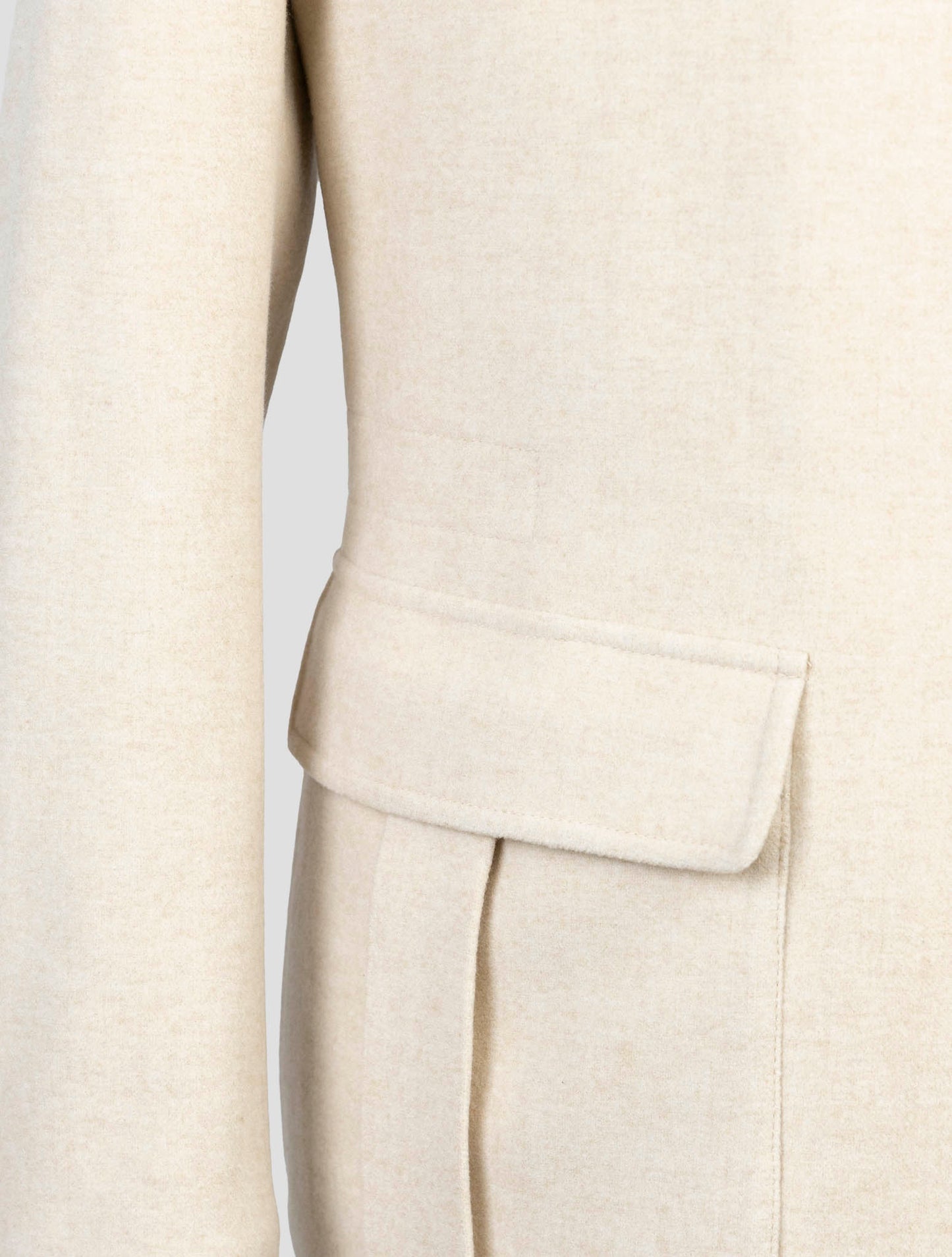 Kiton Beige Virgin Wool Silk Cashmere Ea Coat