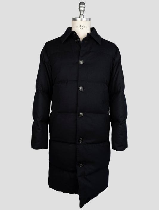 Kiton Blue Cashmere Ea Overcoat