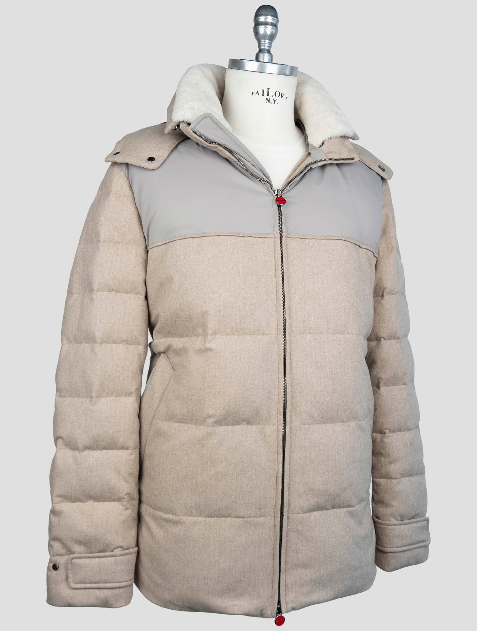 Kiton Beige Cashmere Pa Coat