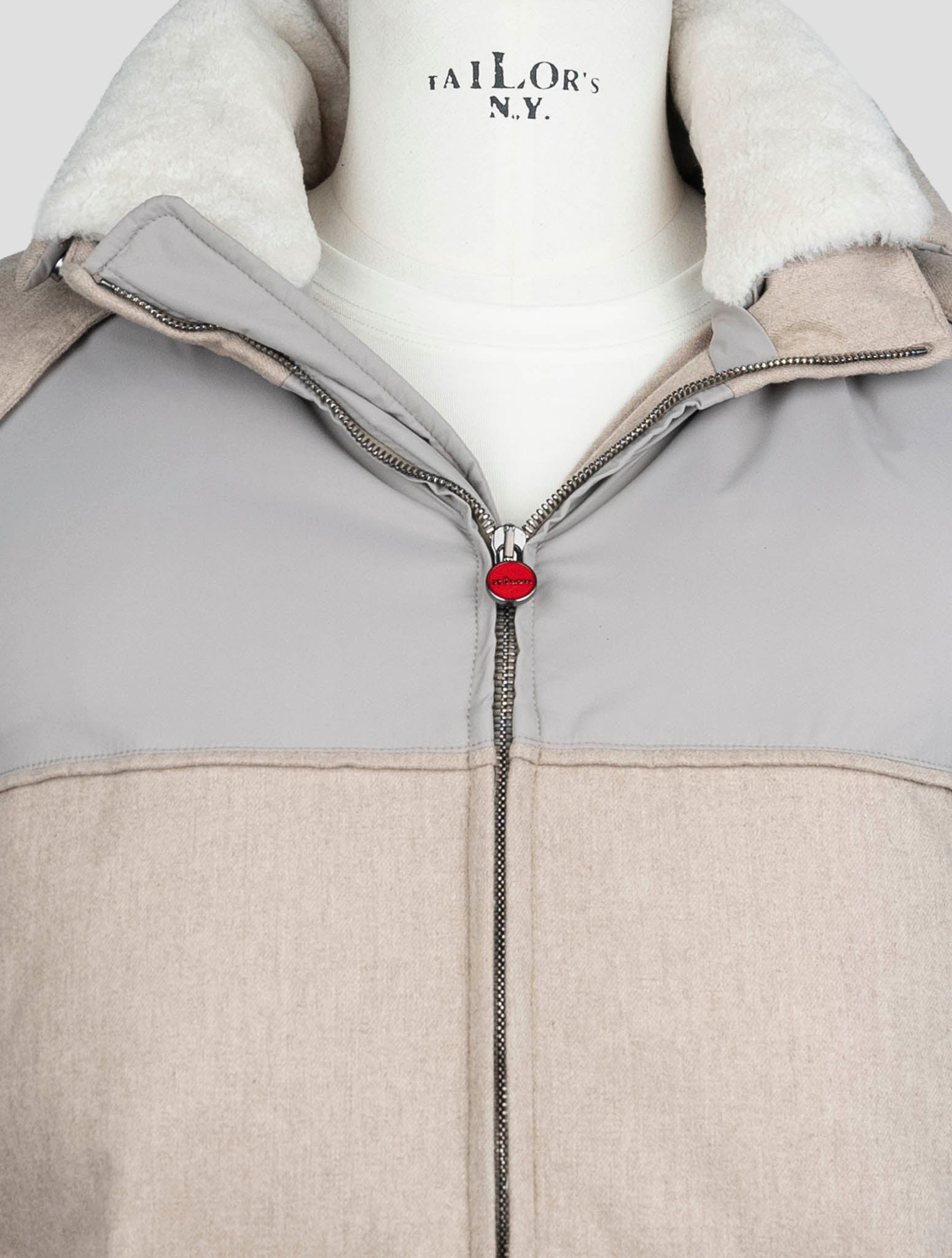 Kiton Beige Cashmere Pa Coat