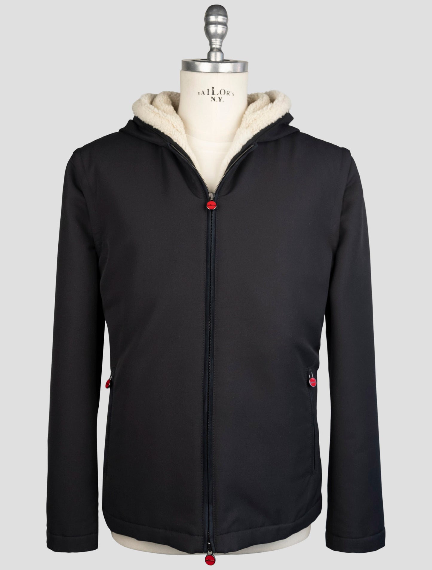 Kiton Blue Wool Pa Coat