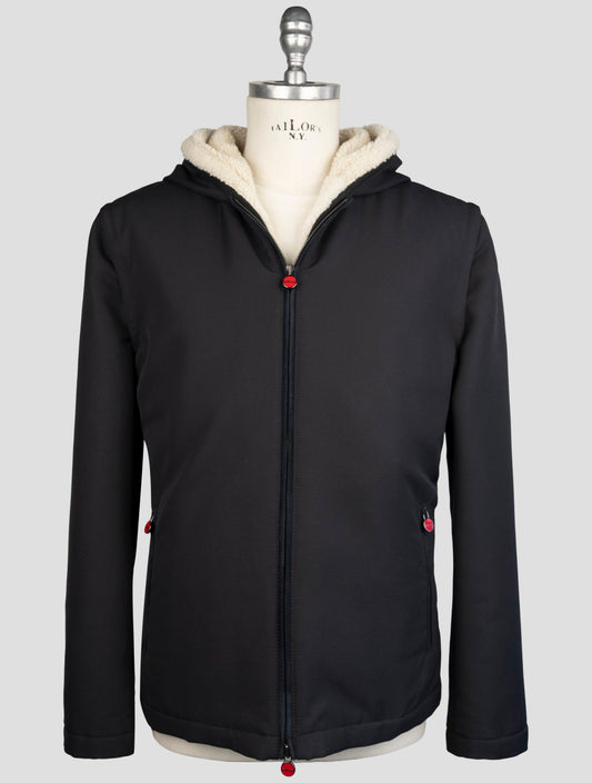 Kiton Blue Wool Pa Coat
