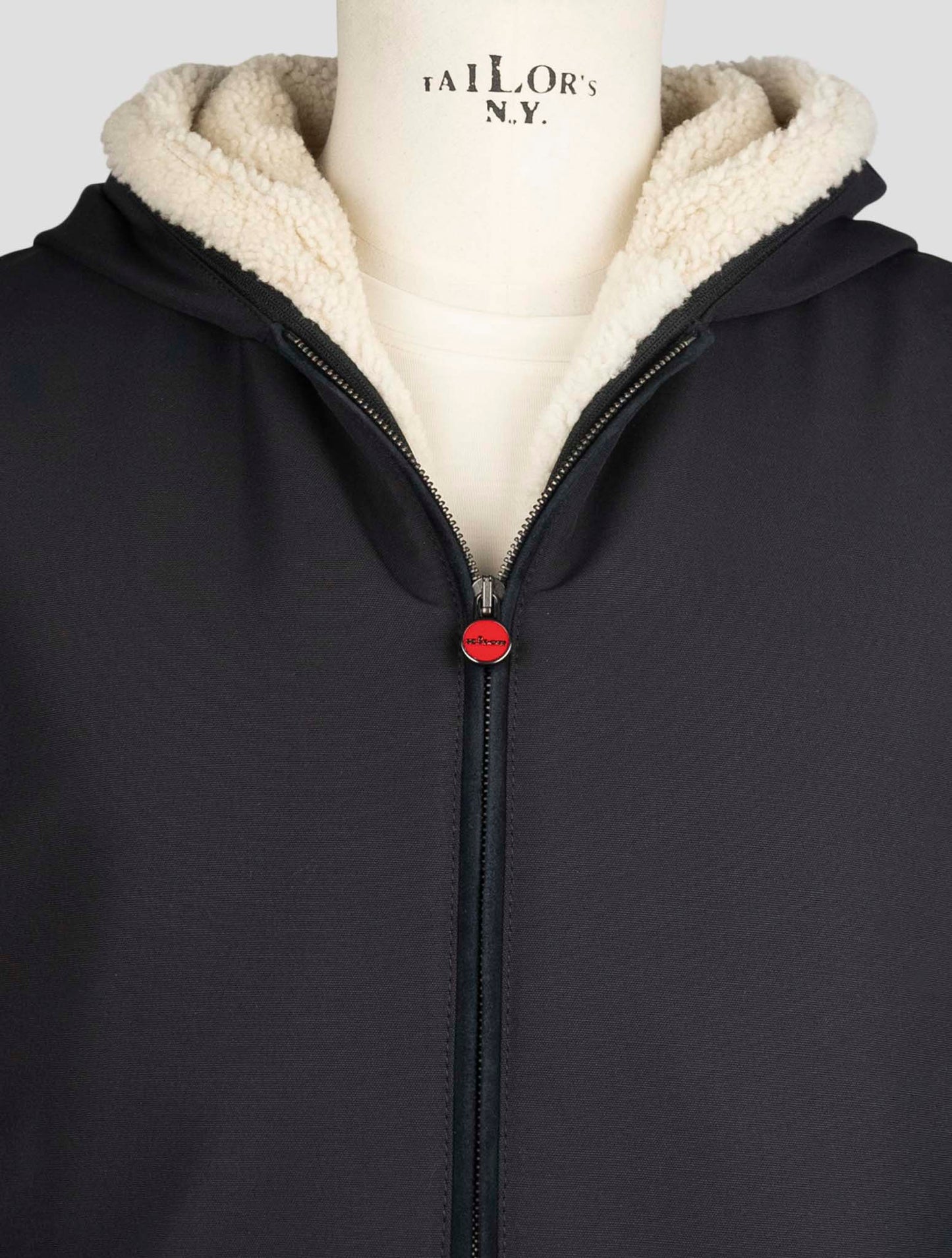Kiton Blue Wool Pa Coat