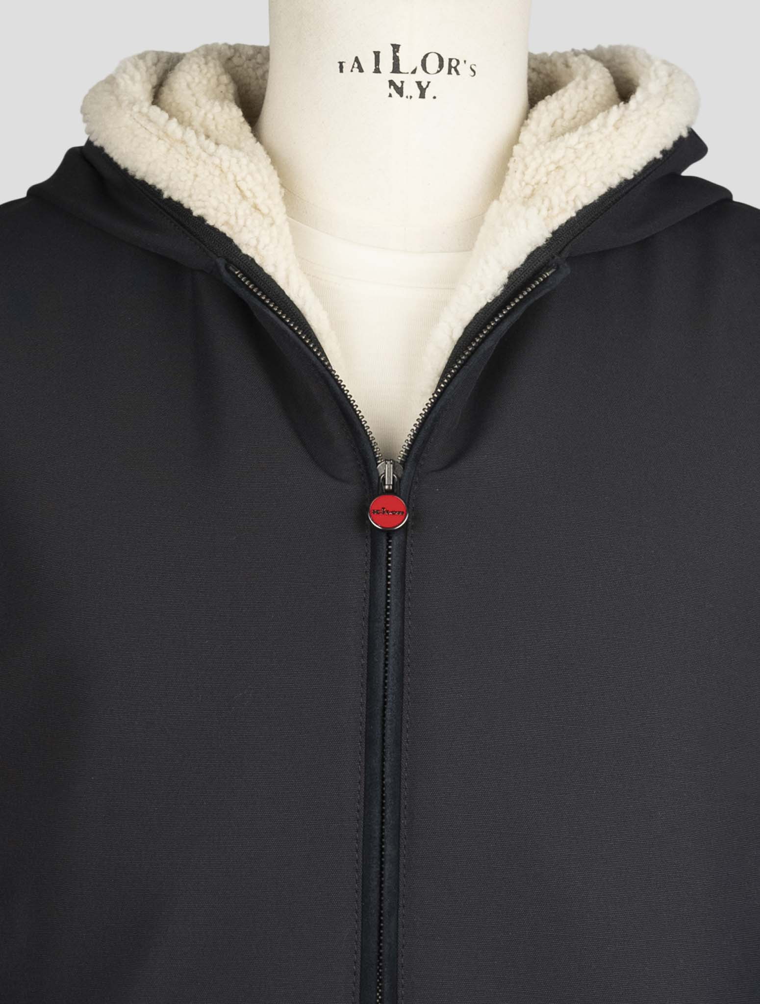 Kiton Blue Wool Pa Coat