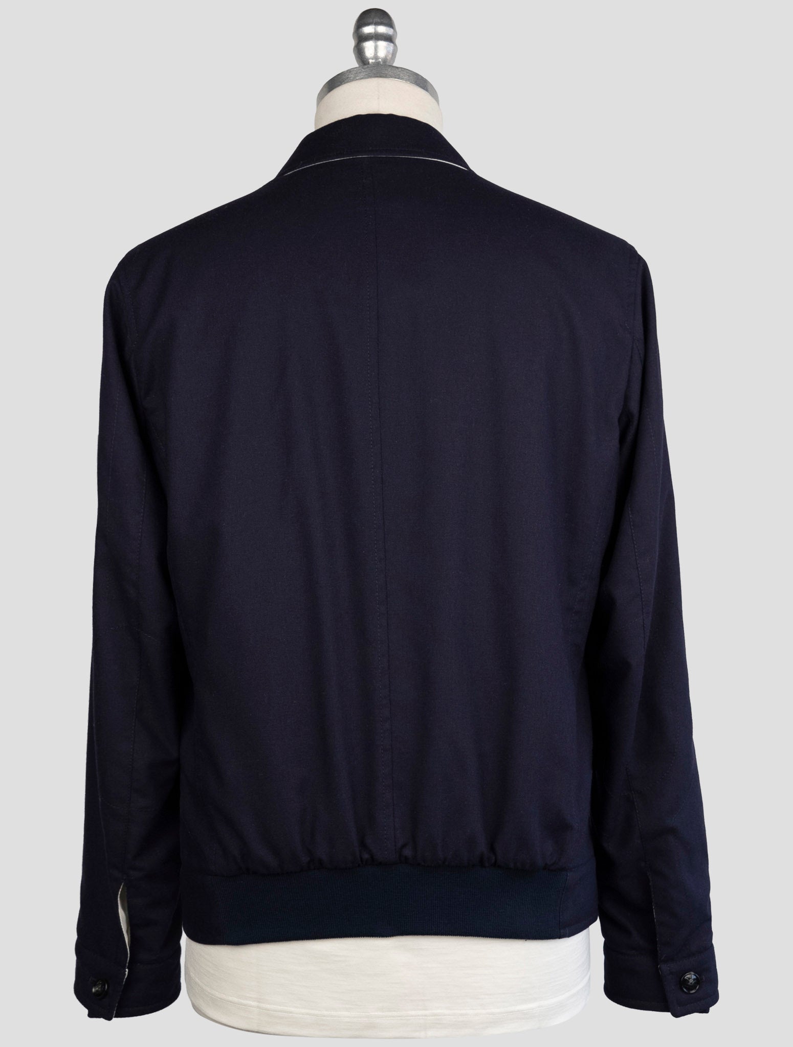 Kiton Blue Gray Silk Cashmere Pl Coat