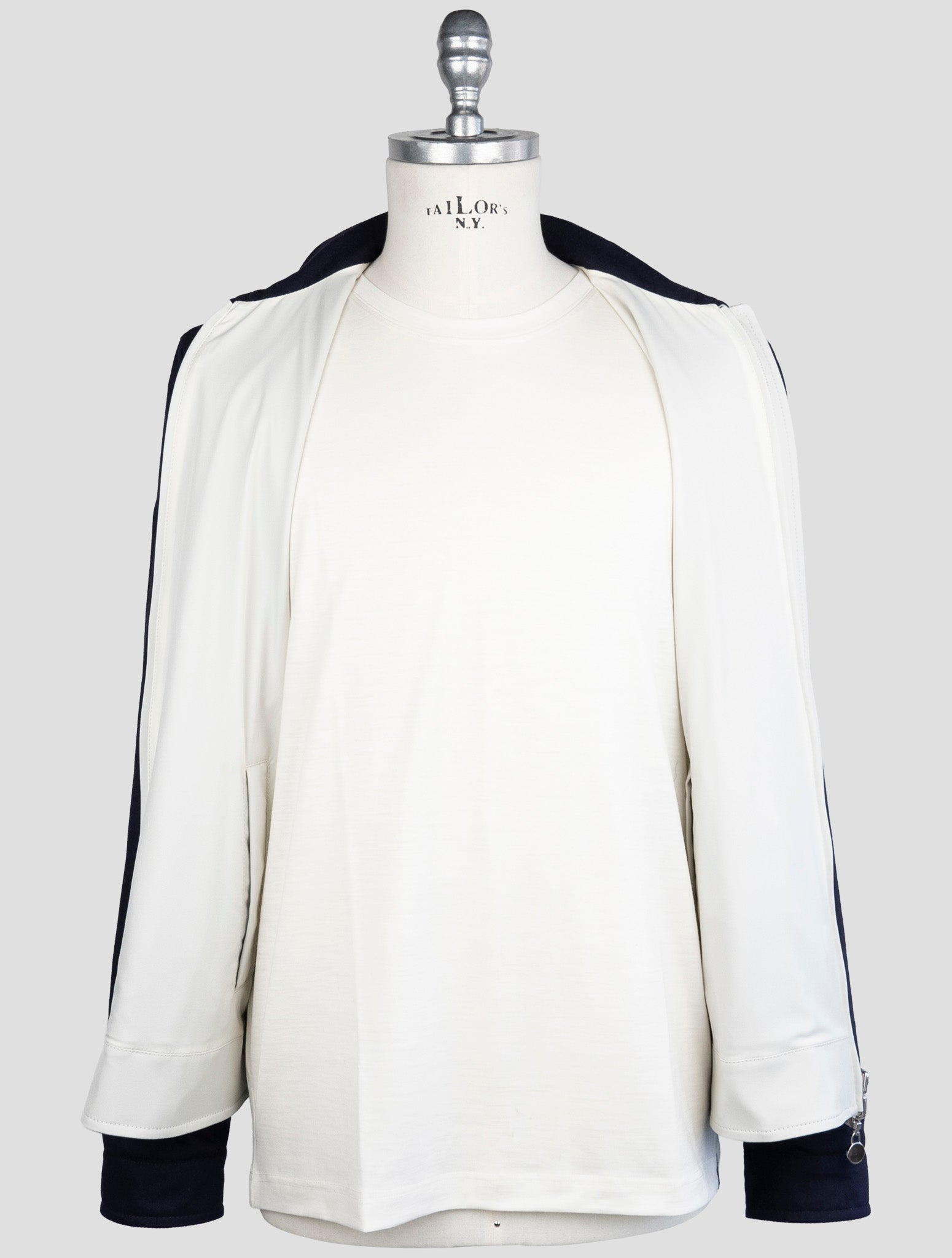 Kiton Blue Gray Silk Cashmere Pl Coat