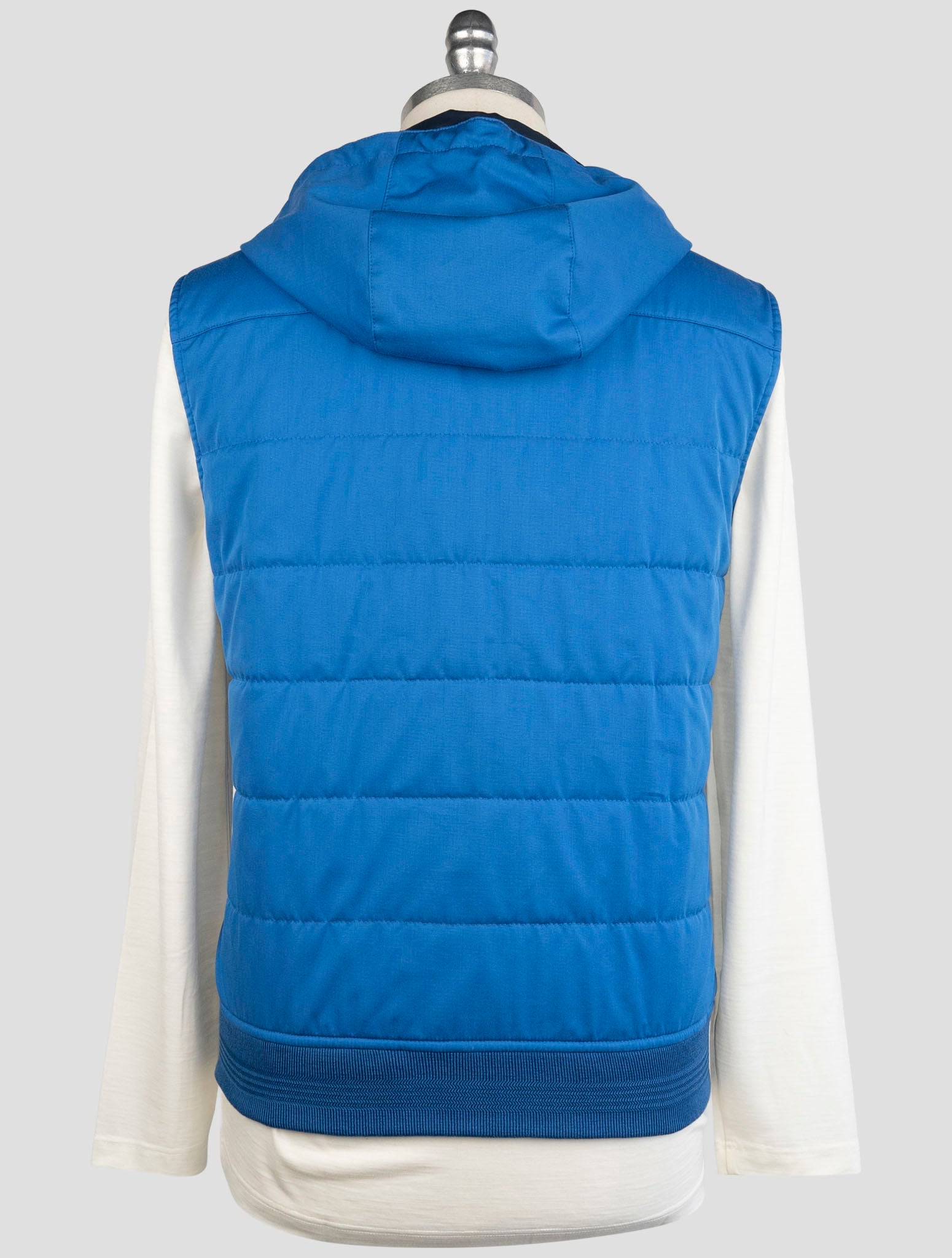 Kiton Blue Cotton Wool Gilet