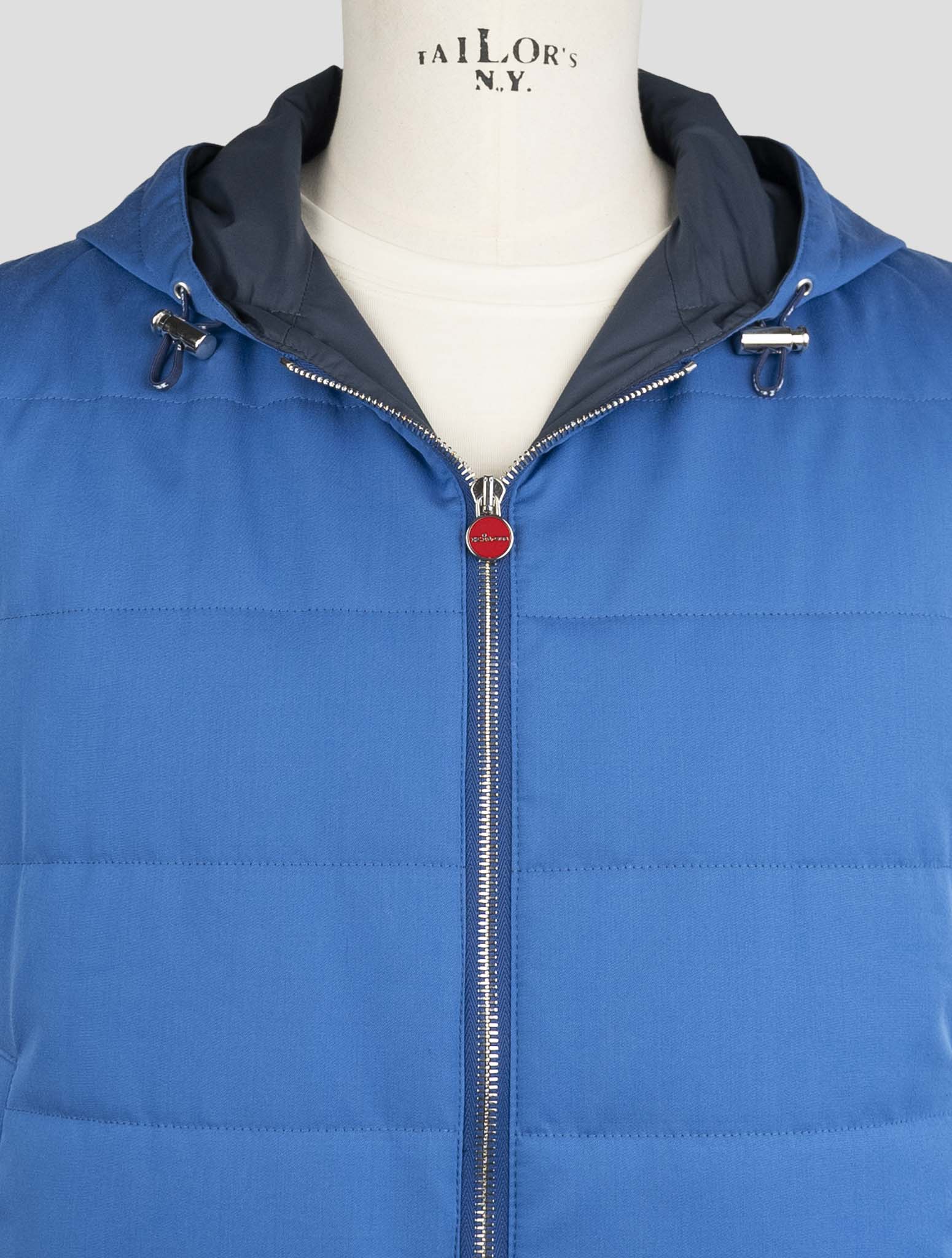 Kiton Blue Cotton Wool Gilet