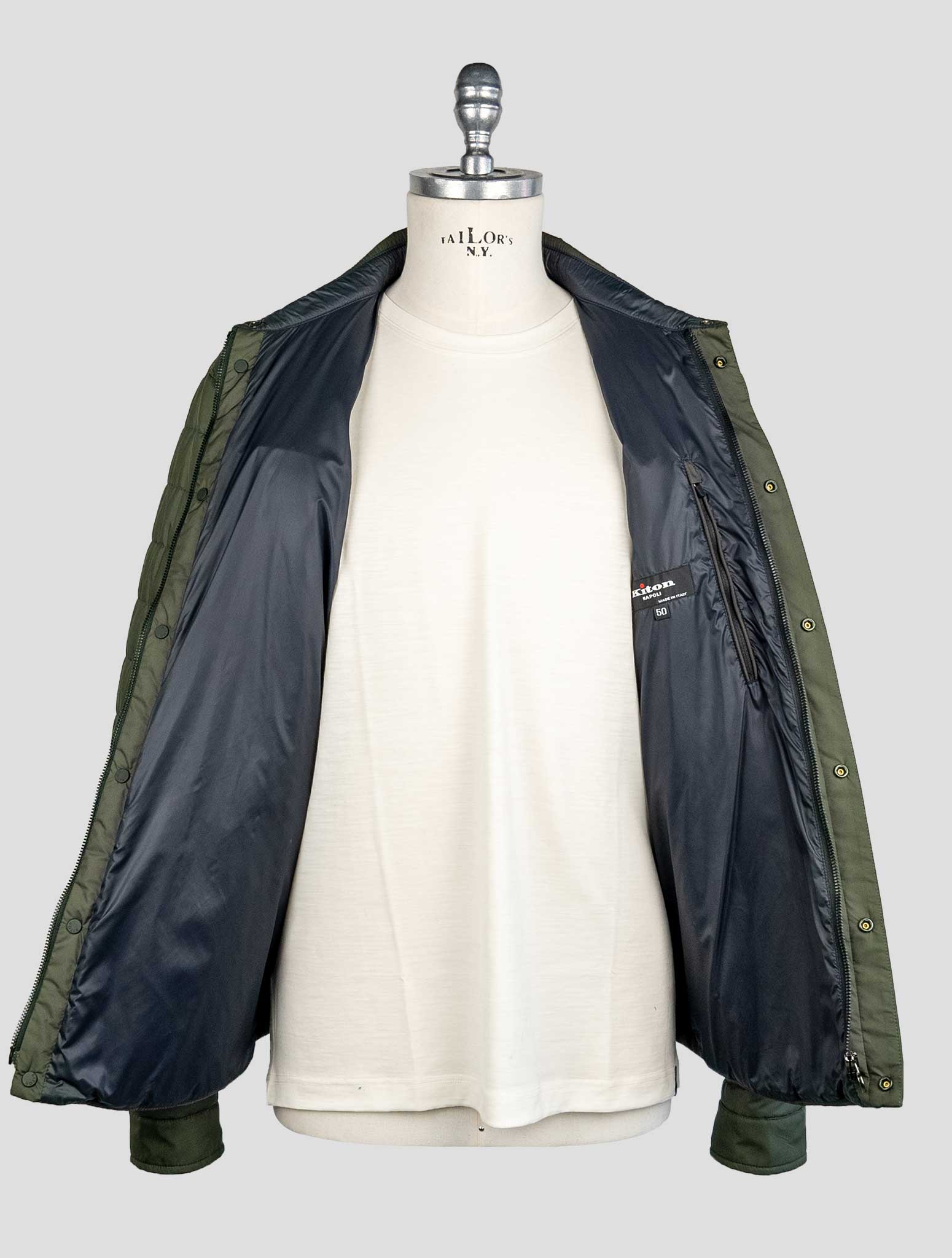 Kiton Green Pl Coat