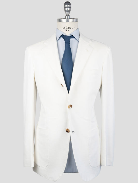Kiton White Cotton Blazer
