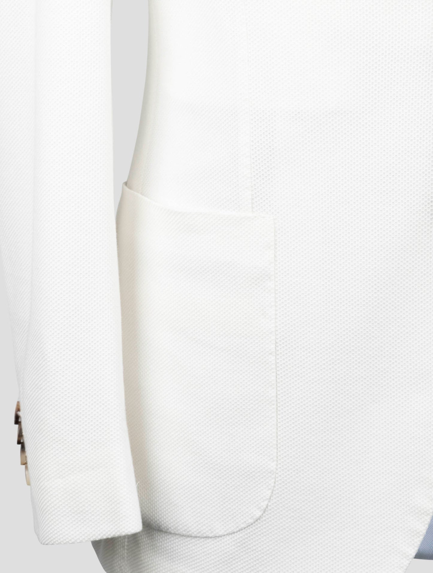 Kiton White Cotton Blazer