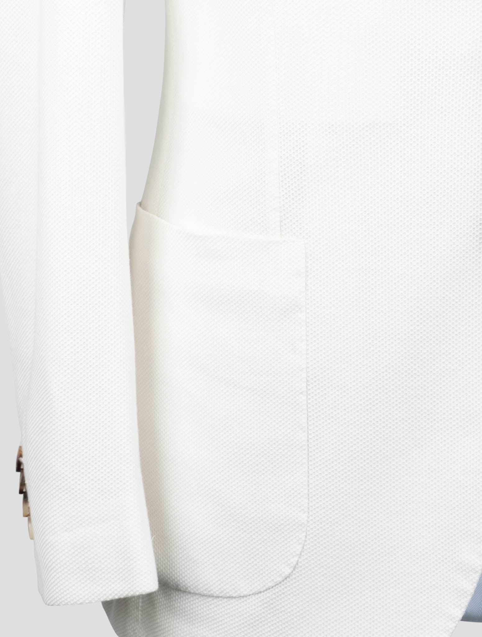 Kiton White Cotton Blazer