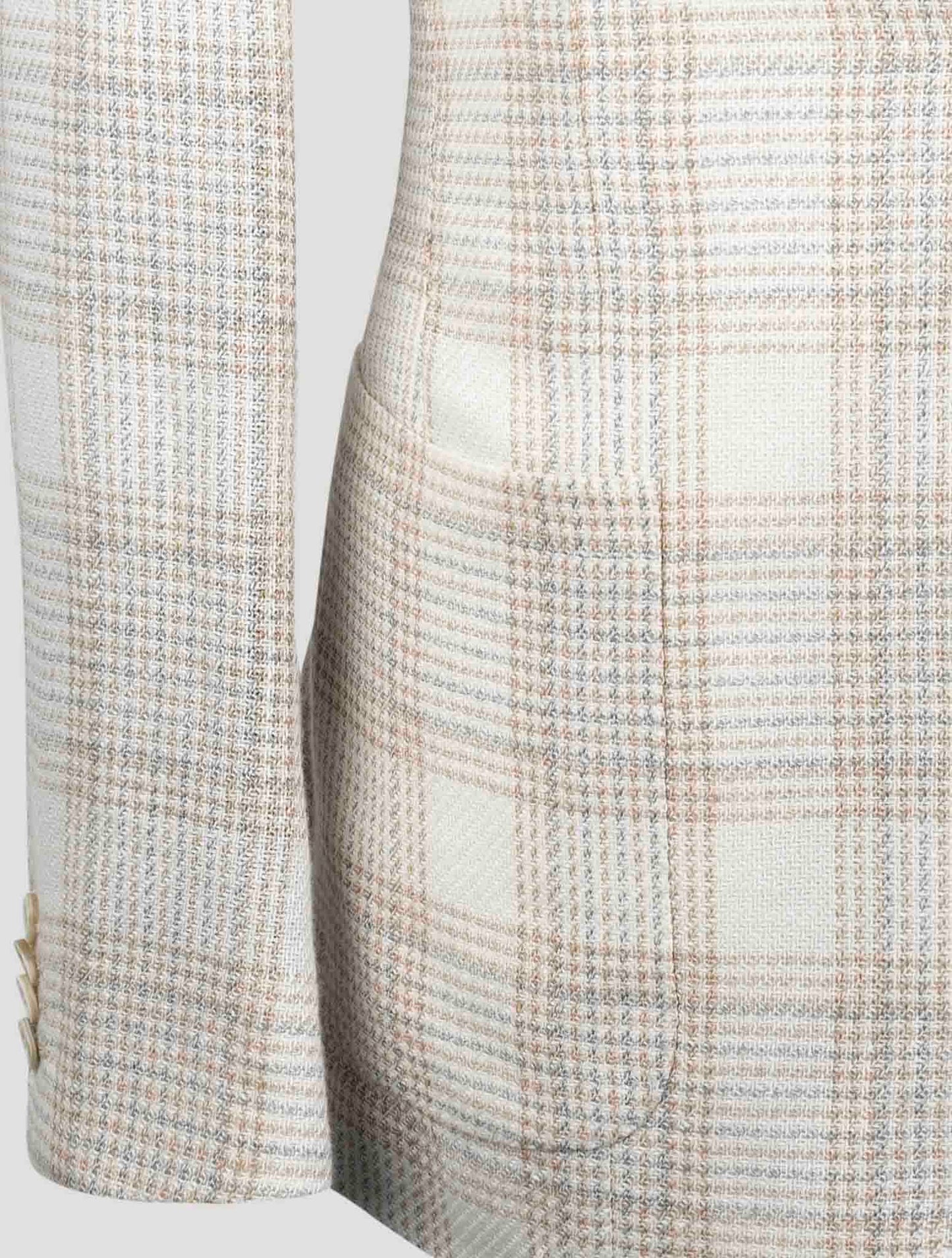 Kiton Multicolor Cashmere Linen Blazer