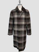 Kiton Brown Virgin Wool Overcoat