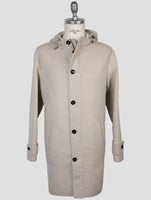 Kiton Beige Wool Cashmere Overcoat