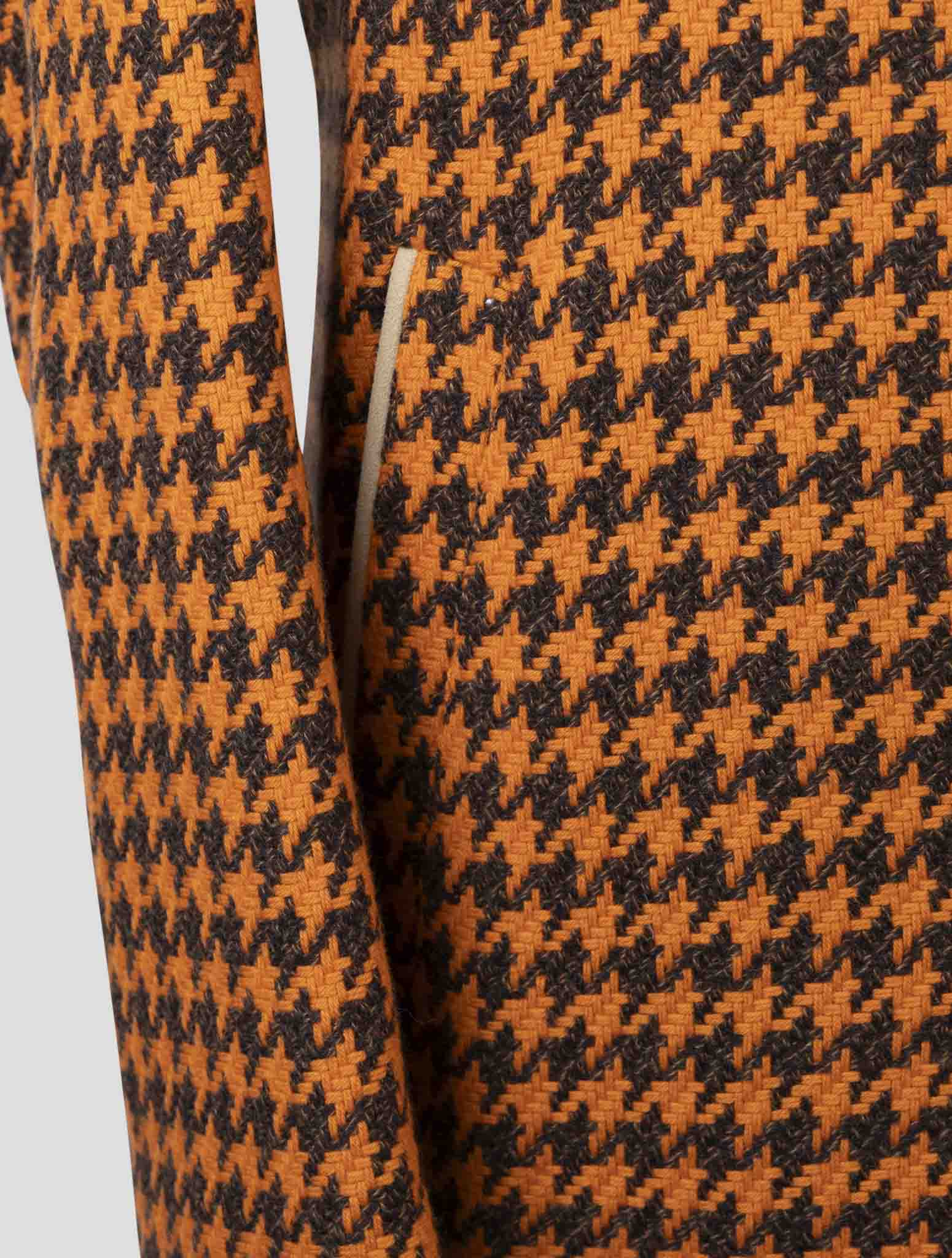 Kiton Orange Brown Cashmere Pl Reverse Overcoat