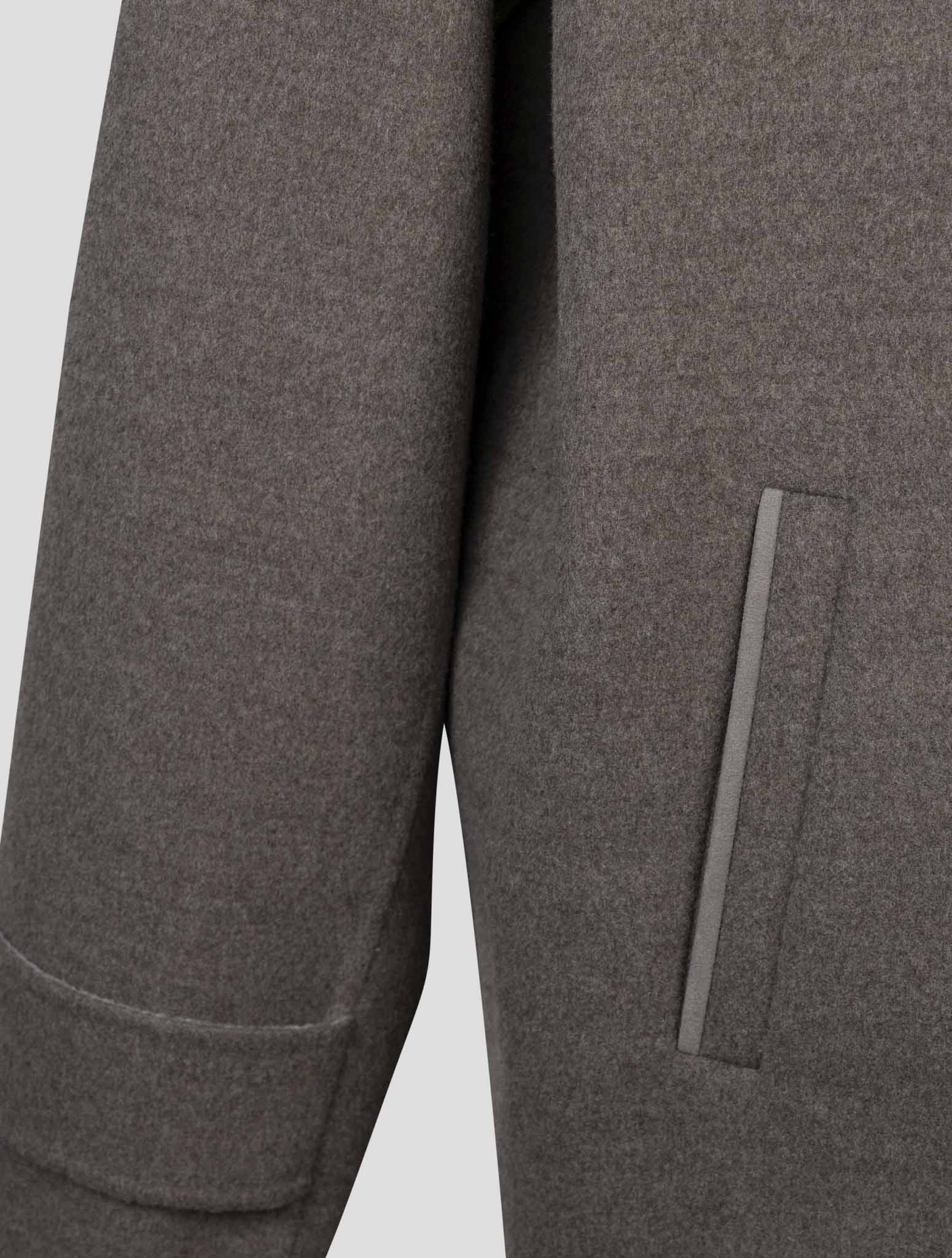 kiton Brown Wool Cashmere Overcoat