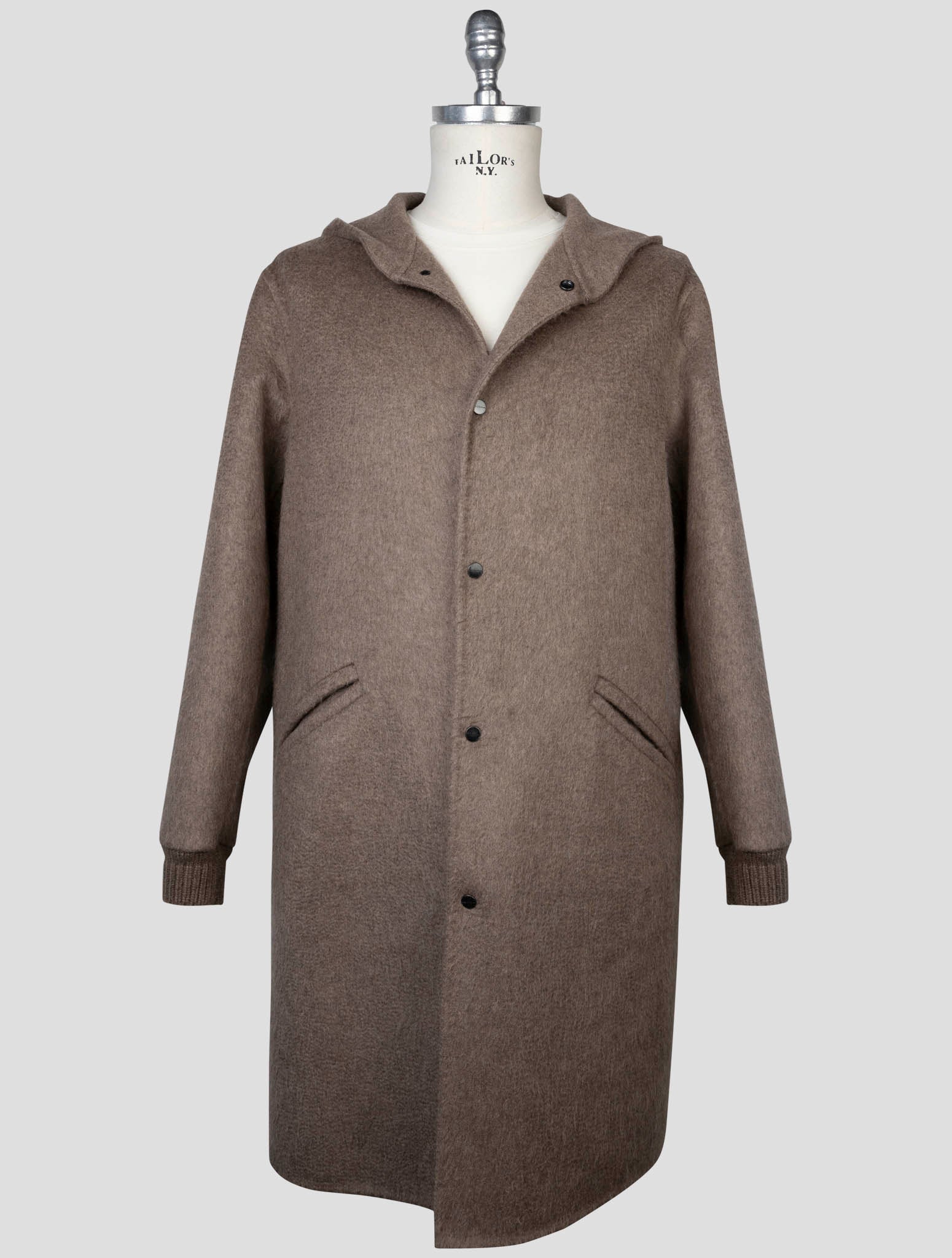Kiton Brown Wool Cashmere Overcoat - timeless Italian outerwear