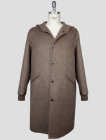 kiton Brown Wool Cashmere Overcoat