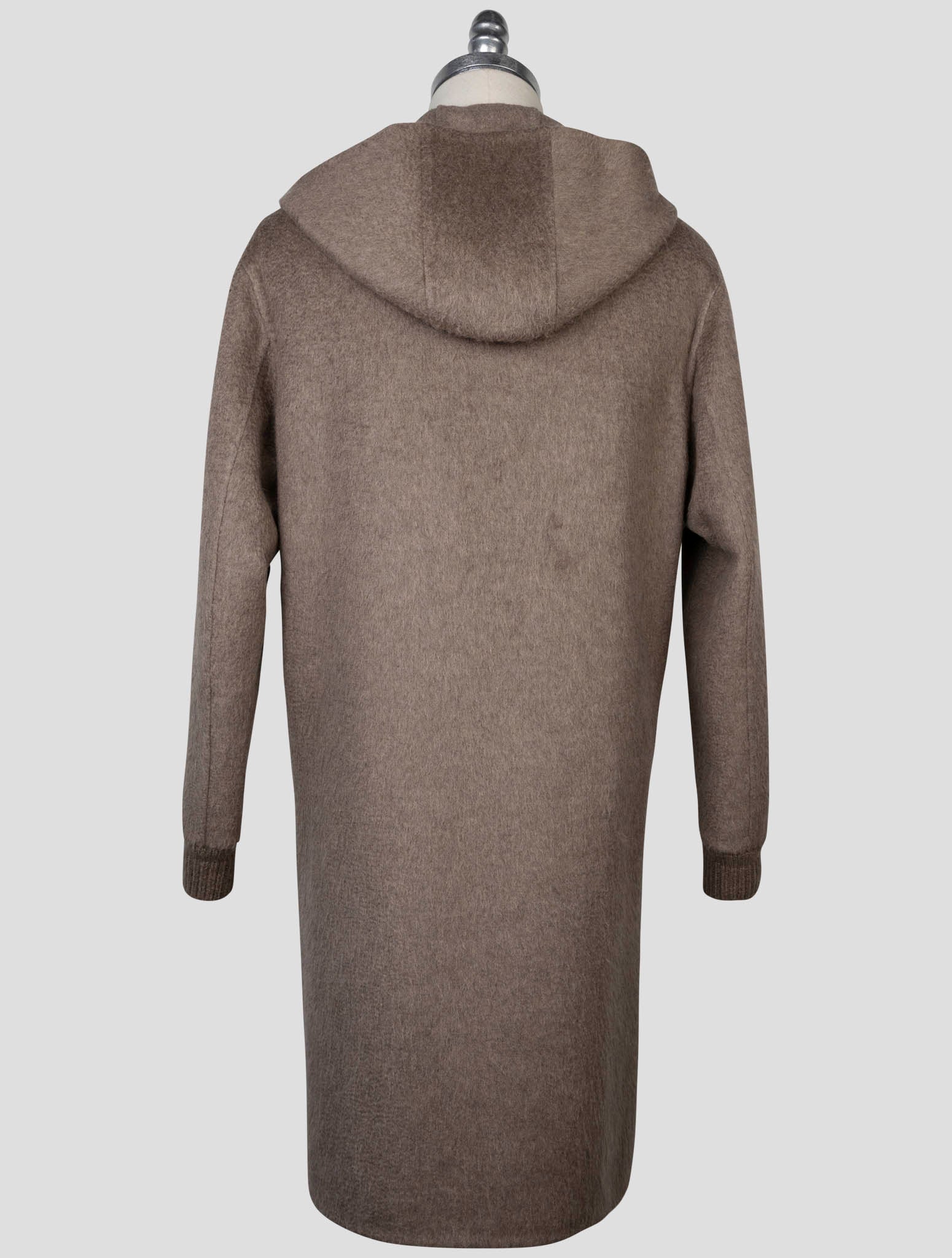 kiton Brown Wool Cashmere Overcoat
