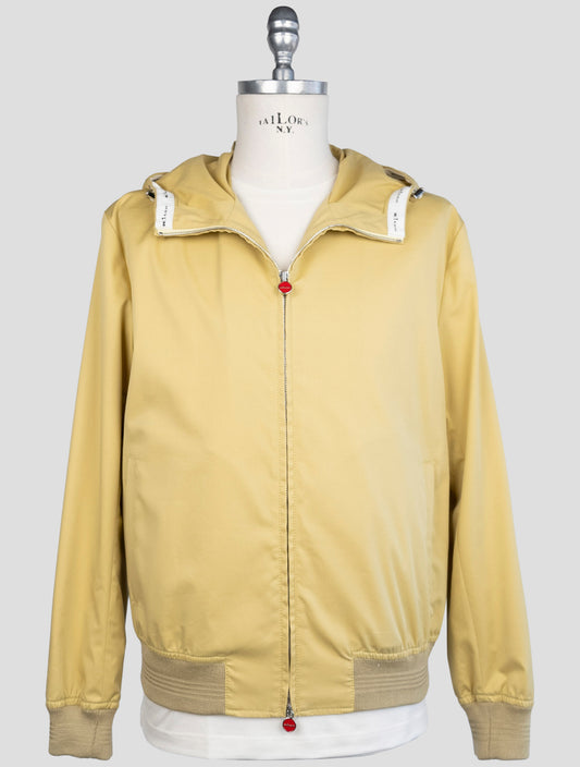 kiton Yellow Cotton Wool Coat