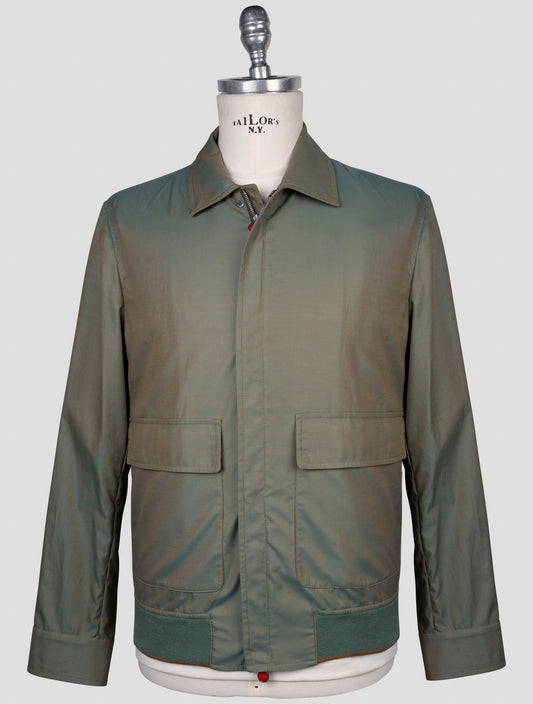 Kiton Green Cotton Coat