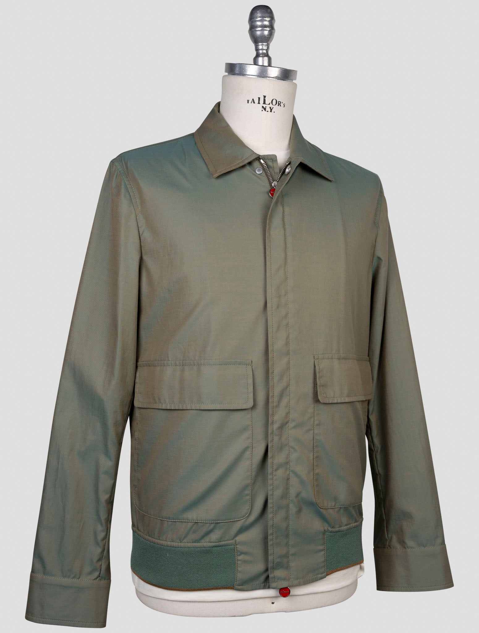 Kiton Green Cotton Coat