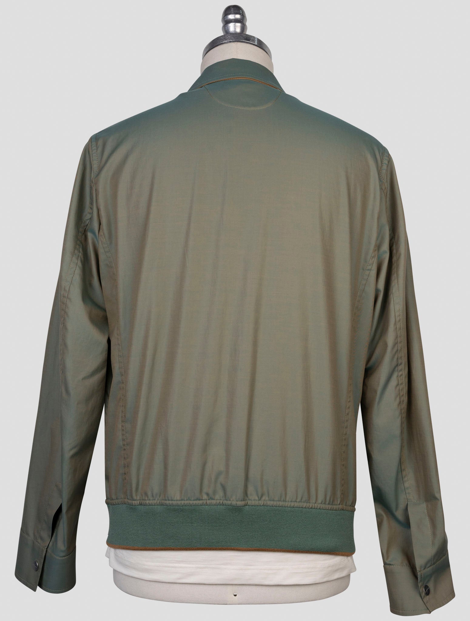 Kiton Green Cotton Coat