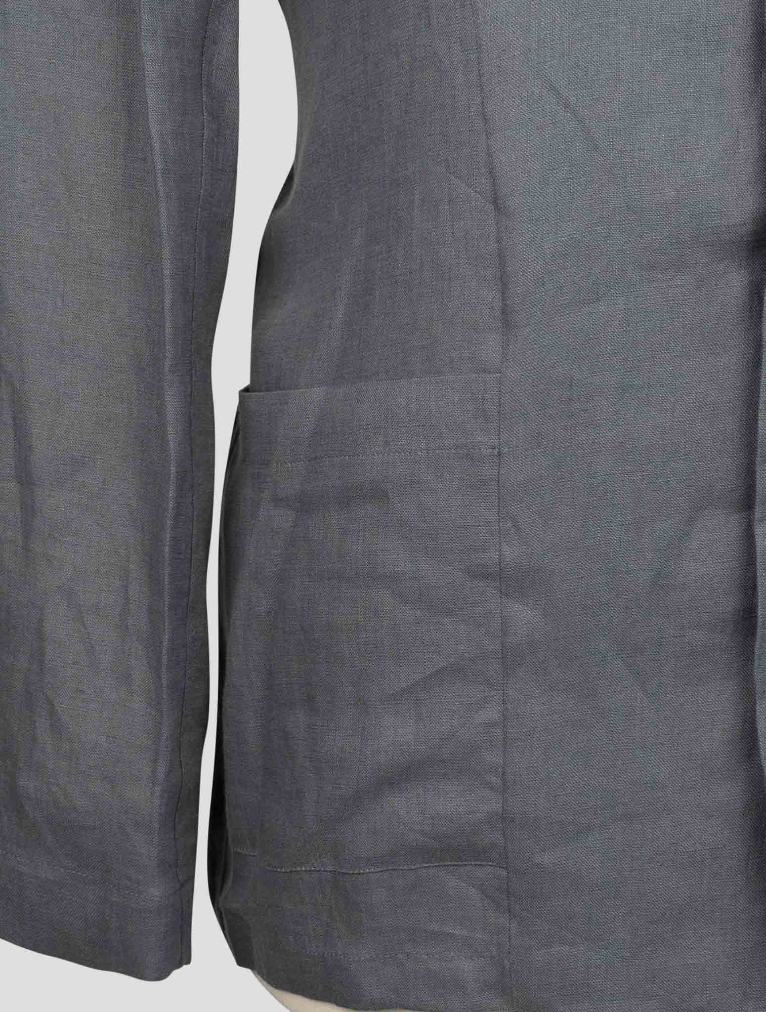 Kiton Gray Linen Shirt Luca