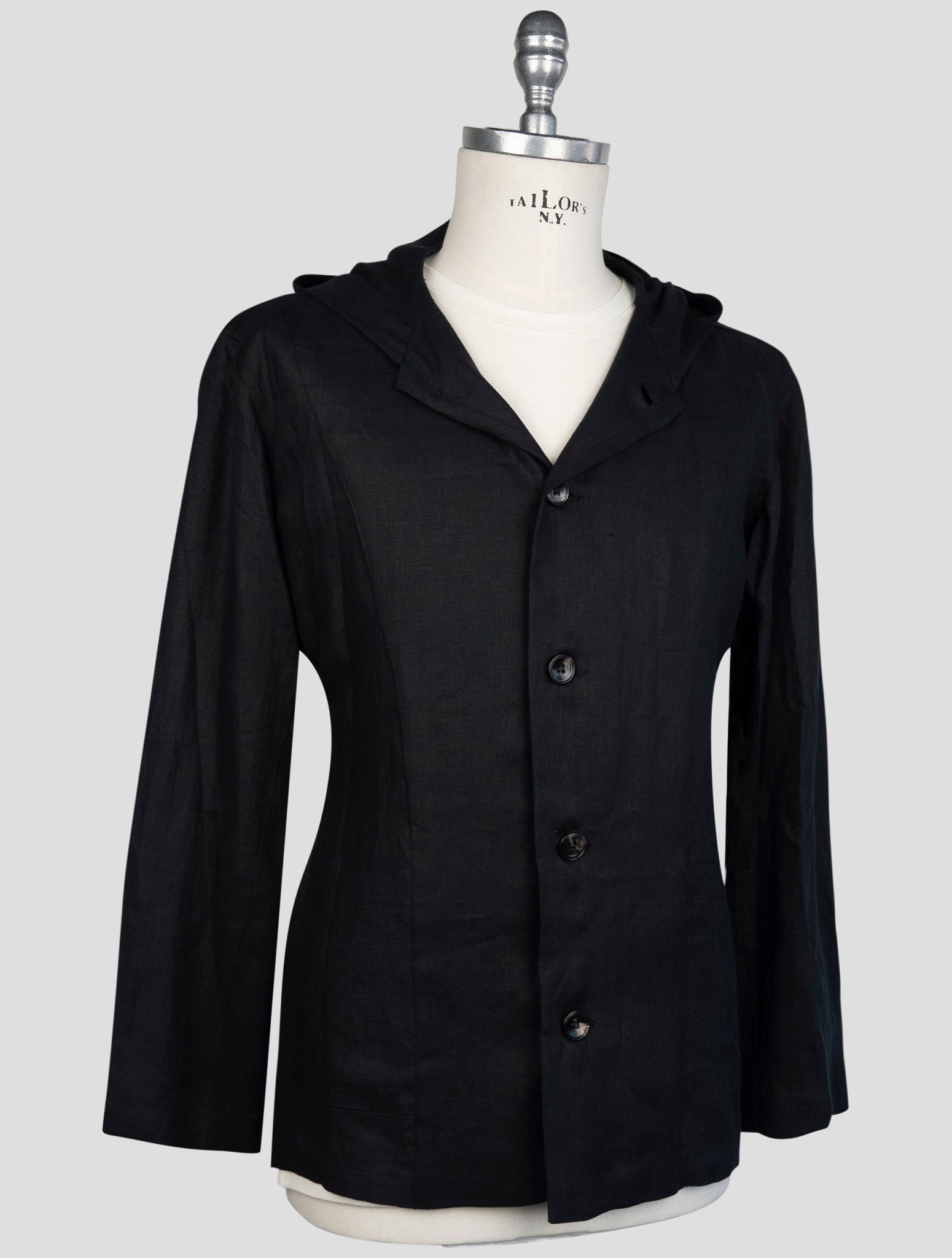 Kiton Black Linen Shirt Luca