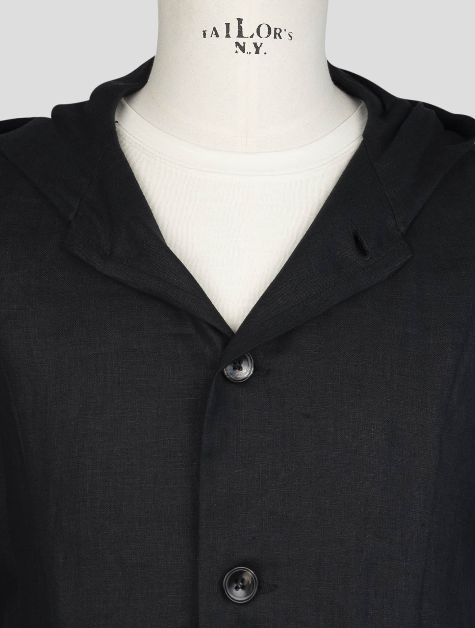 Kiton Black Linen Shirt Luca