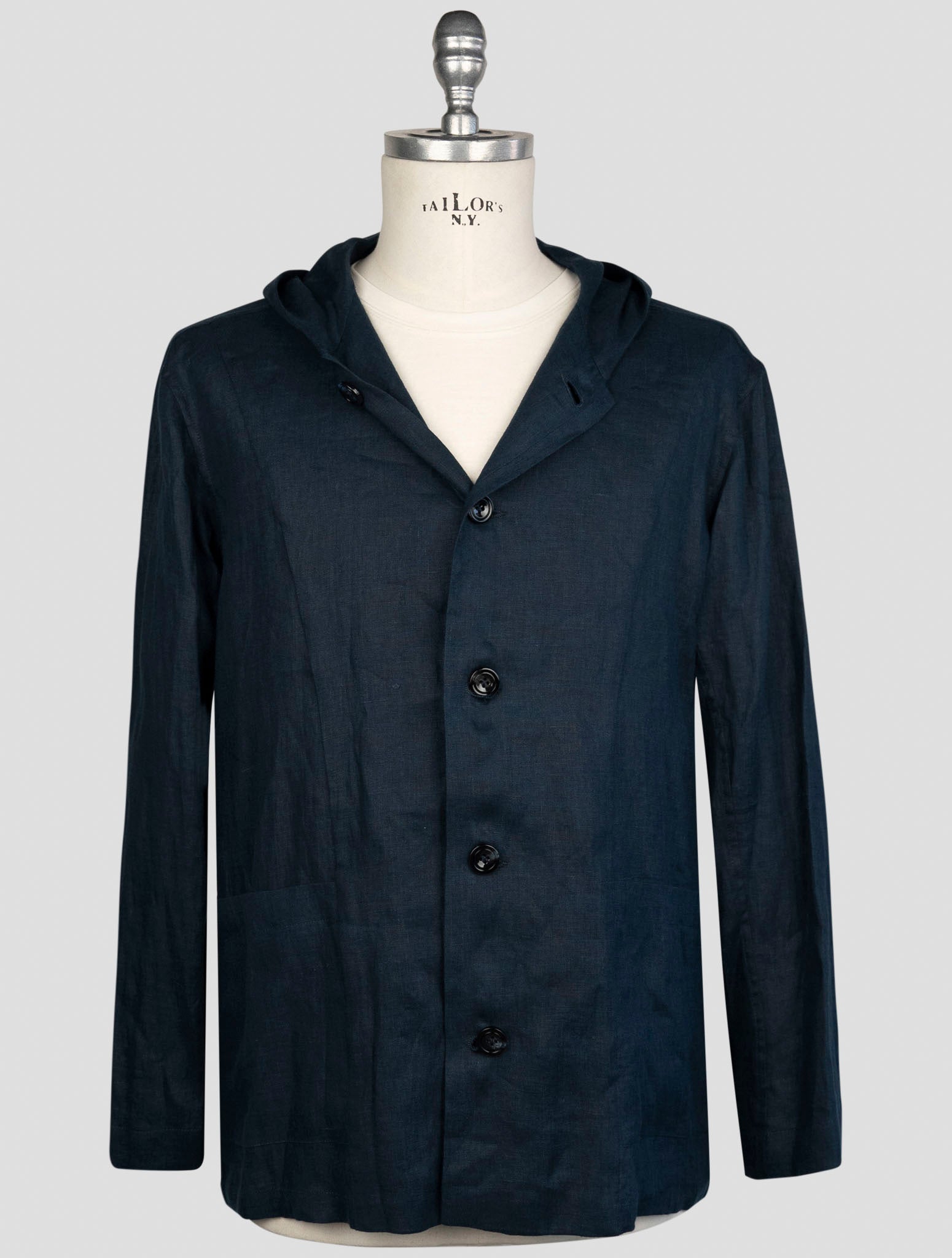 Kiton Blue Linen Shirt Luca
