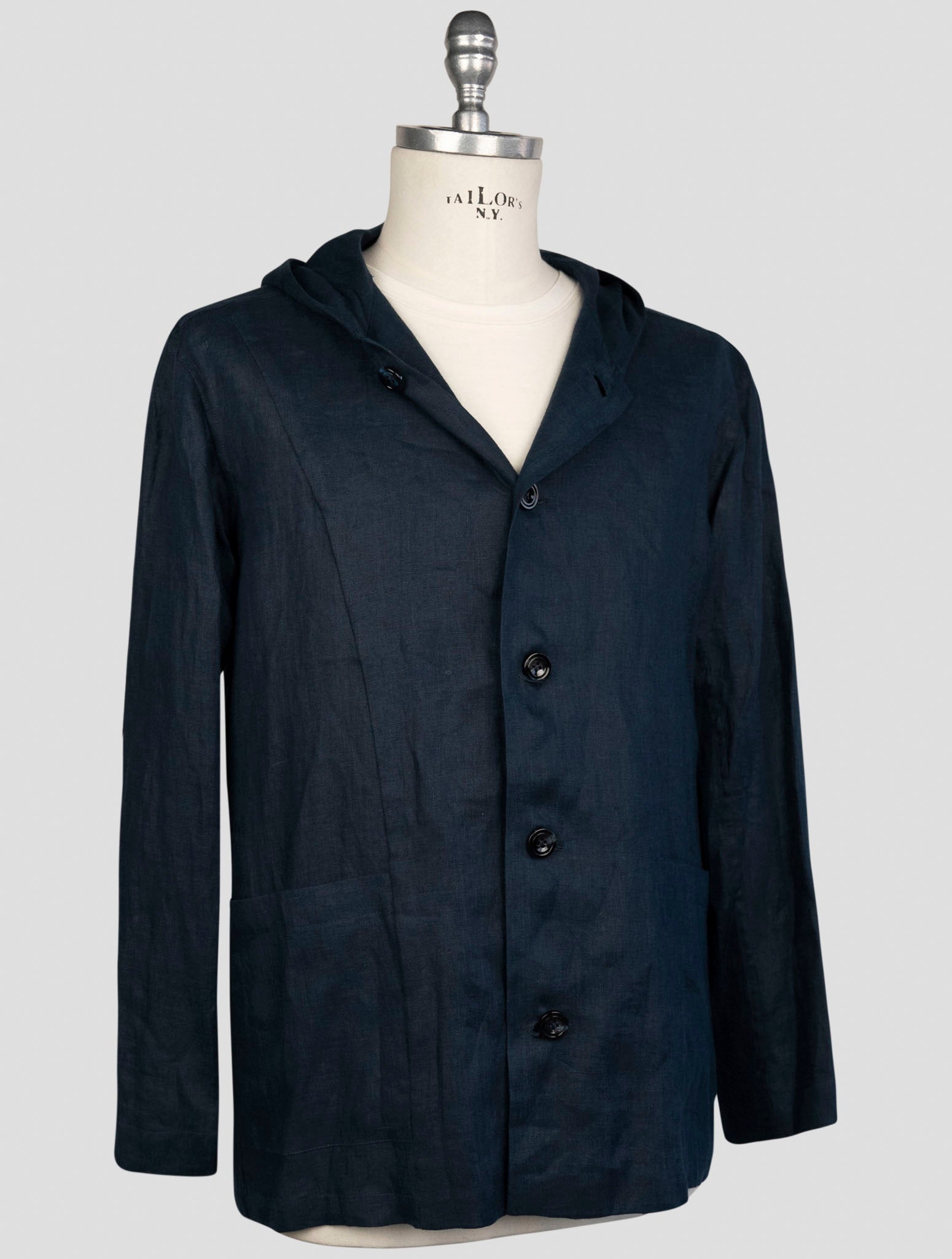 Kiton Blue Linen Shirt Luca
