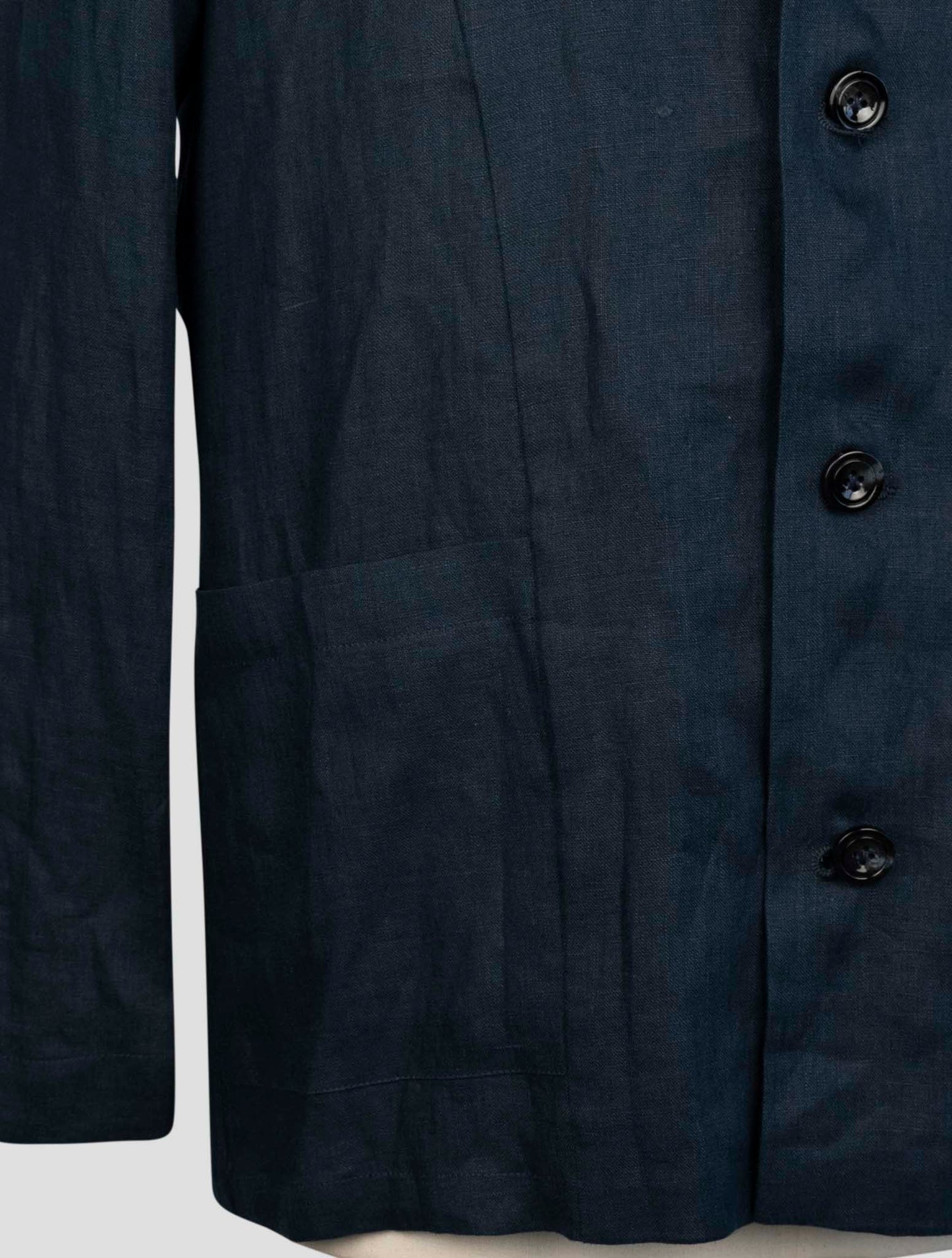 Kiton Blue Linen Shirt Luca