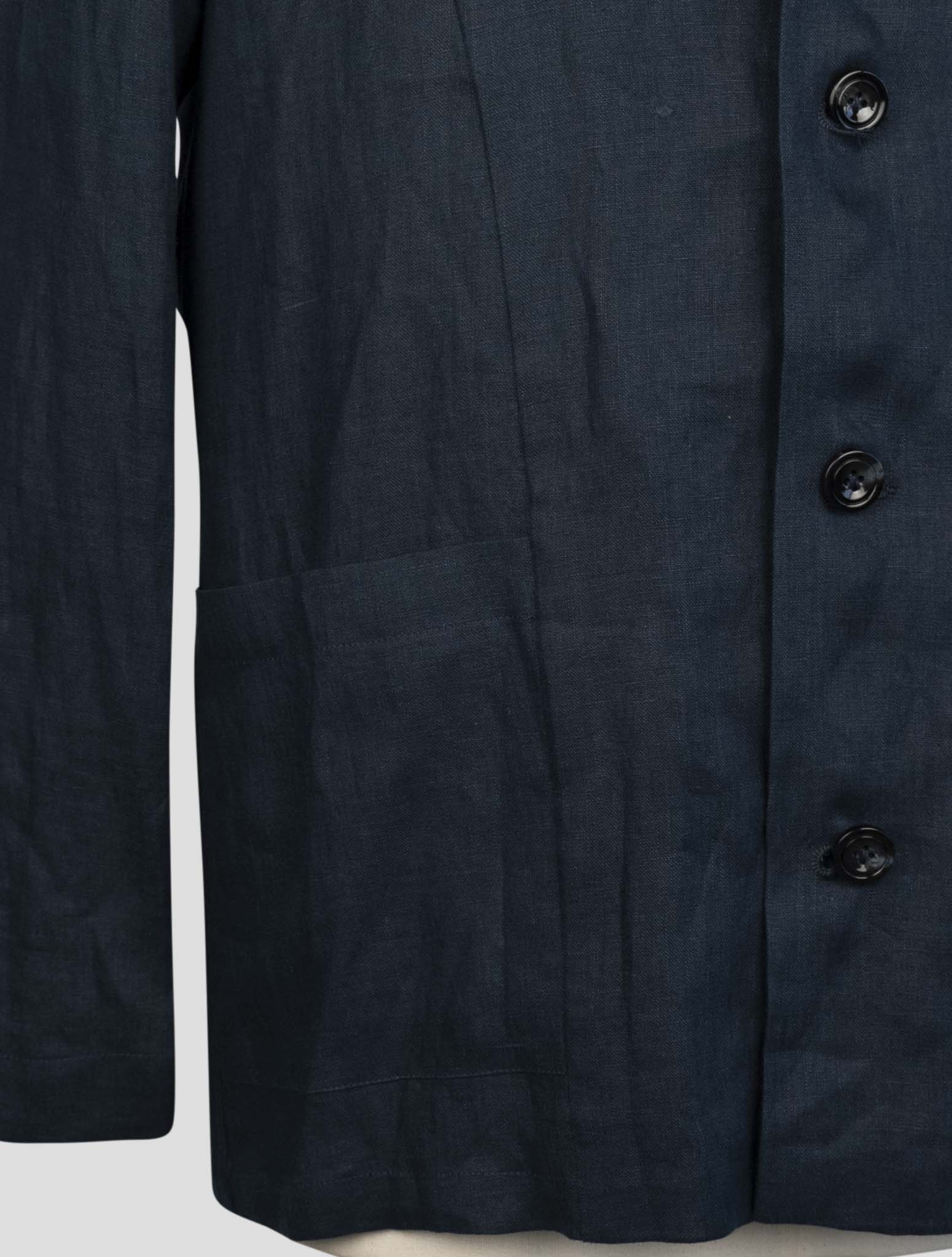 Kiton Blue Linen Shirt Luca