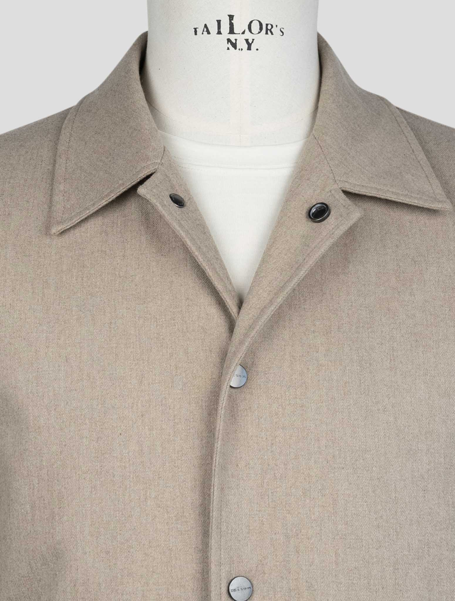 Kiton Beige Cashmere Pa Coat