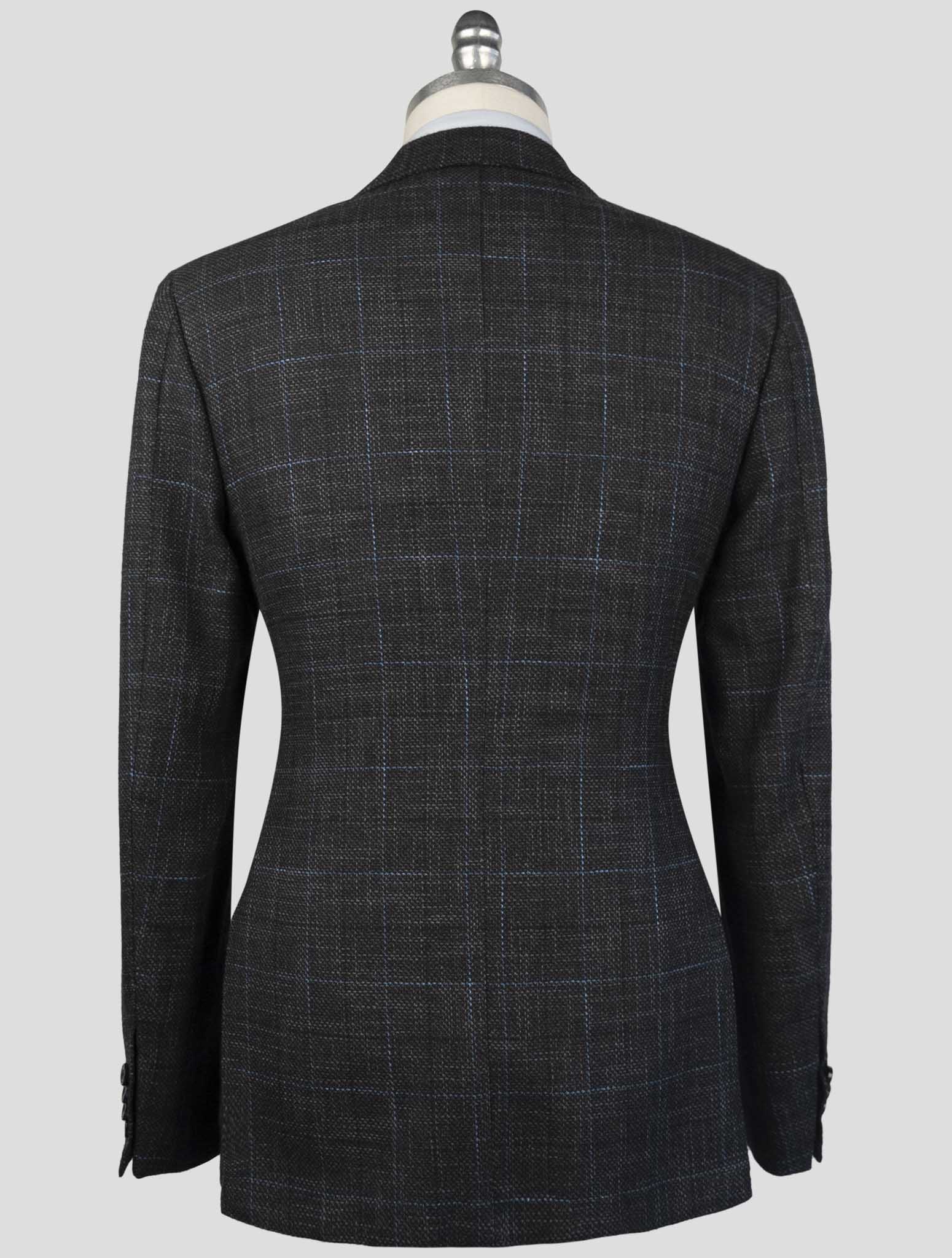 Kiton Brown Cashmere Virgin Wool Silk Cotton Pa Blazer