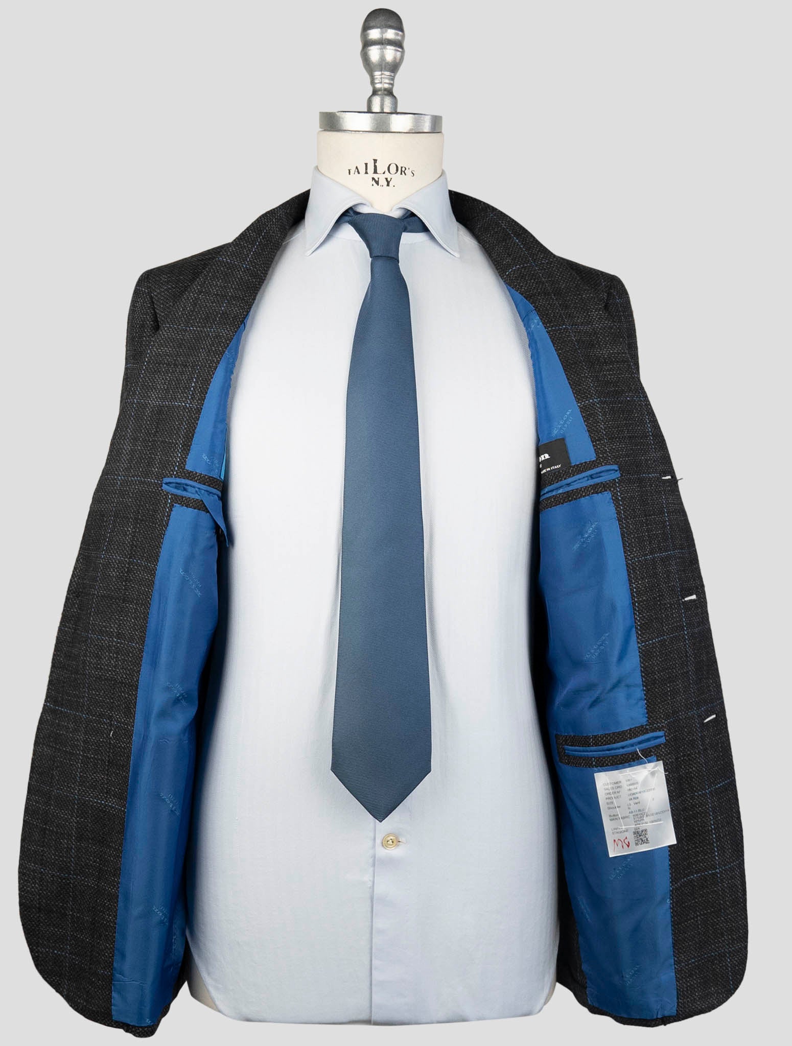 Kiton Brown Cashmere Virgin Wool Silk Cotton Pa Blazer