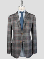 Kiton Multicolor Cashmere Virgin Wool Silk Cotton Pa Blazer