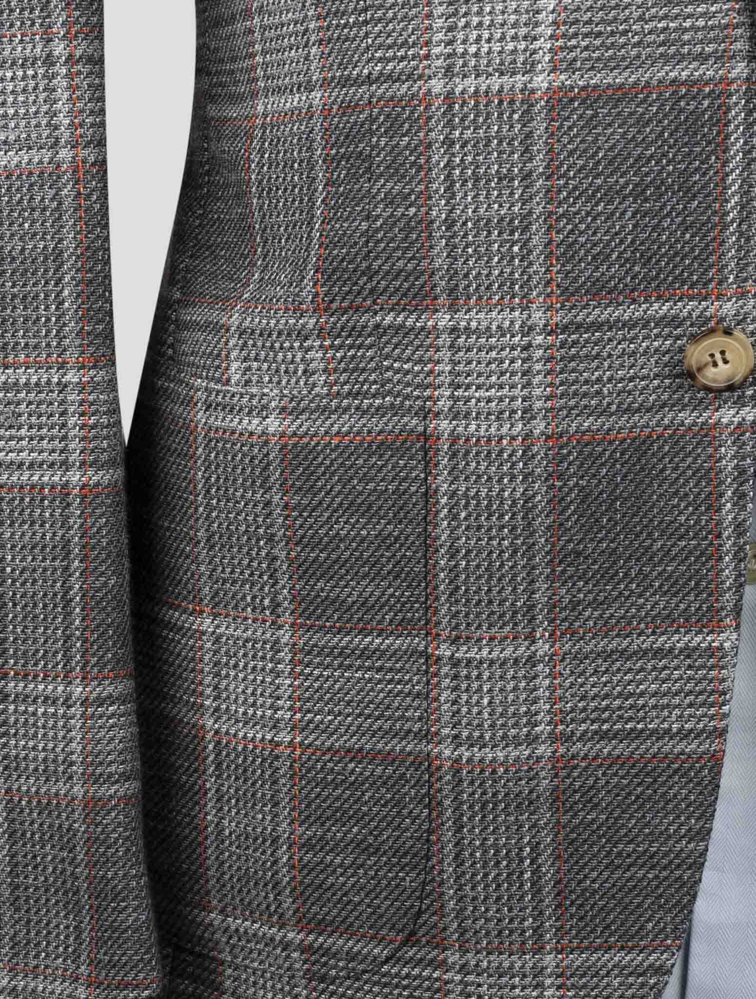 Kiton Multicolor Cashmere Virgin Wool Silk Cotton Pa Blazer