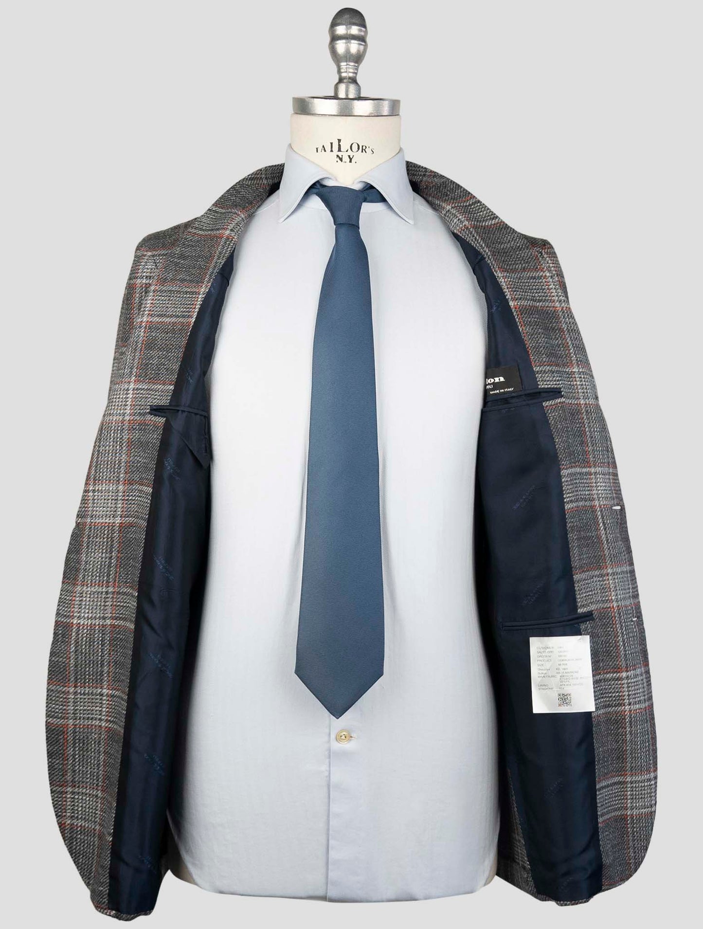 Kiton Multicolor Cashmere Virgin Wool Silk Cotton Pa Blazer