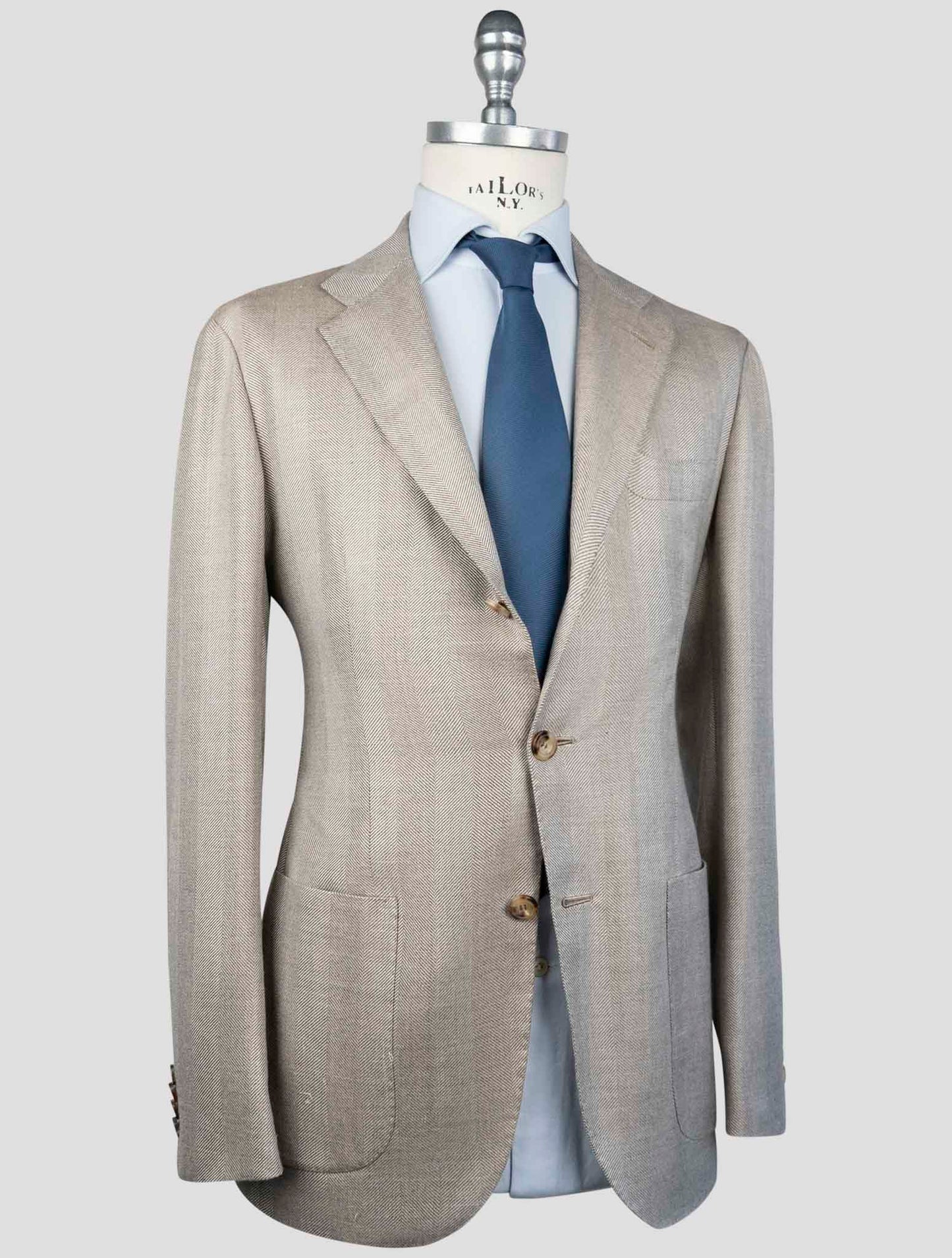 Kiton Brown  Cashmere Silk Linen Blazer